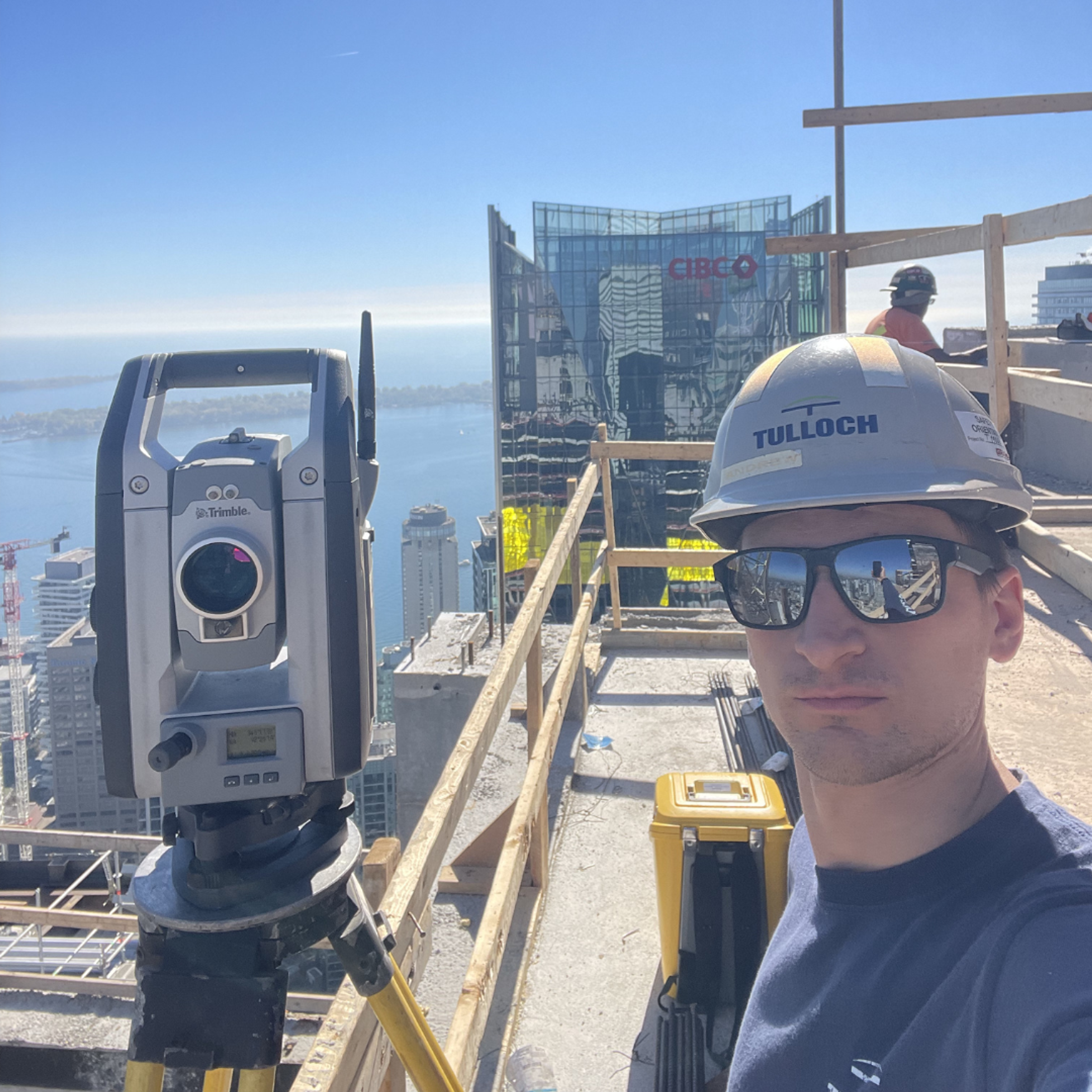 TULLOCH surveyor working at the CIBC Square project in Toronto.