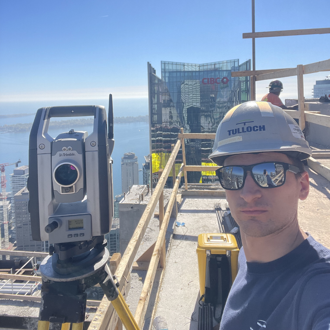 TULLOCH surveyor working at the CIBC Square project in Toronto.