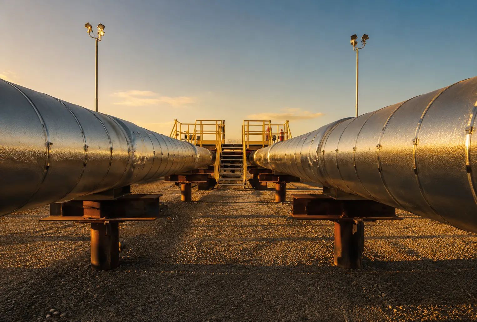 Large water conveyance or pumped storage infrastructure at an energy facility.