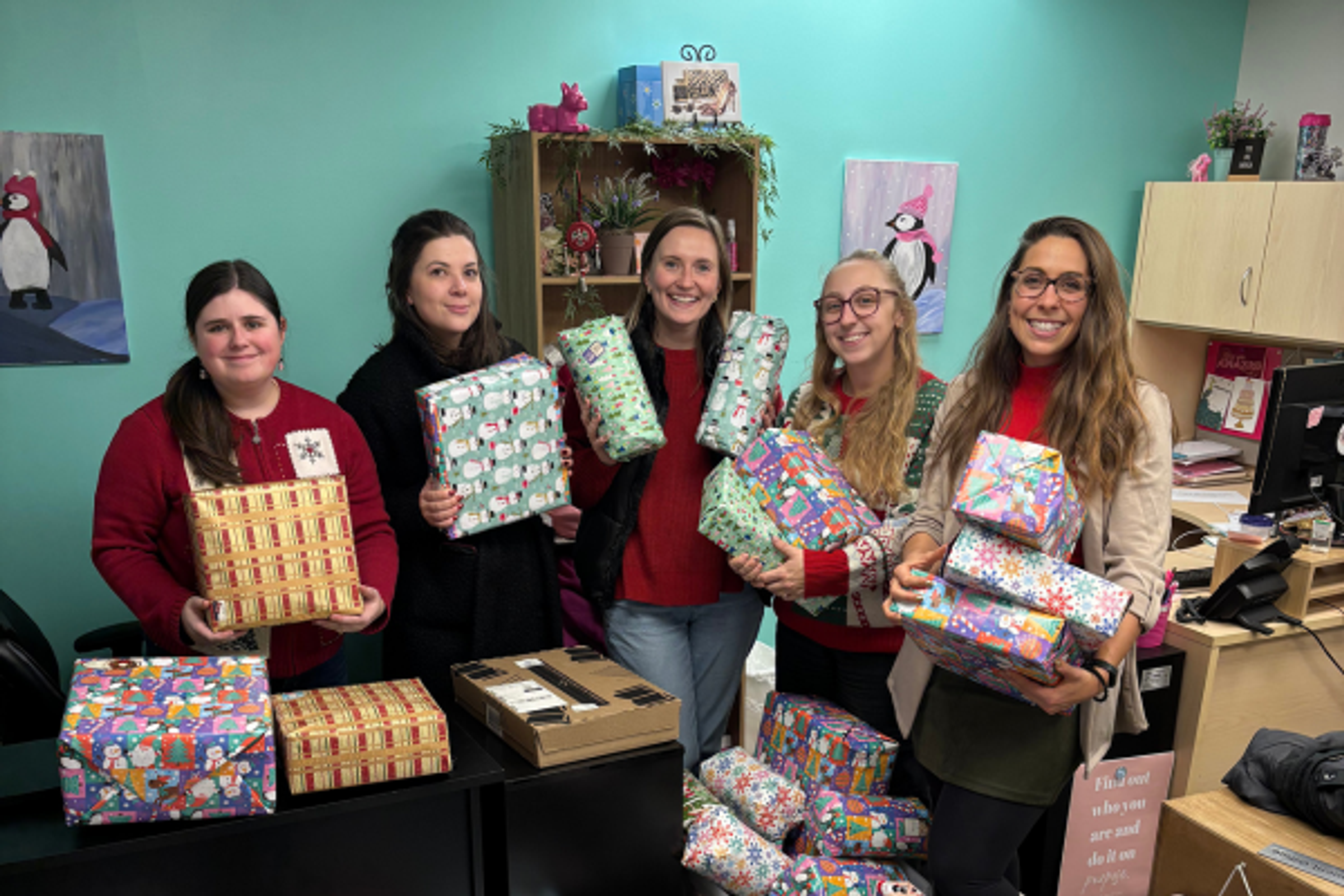 Annual tradition of gift wrapping for the Sudbury Women's Centre.