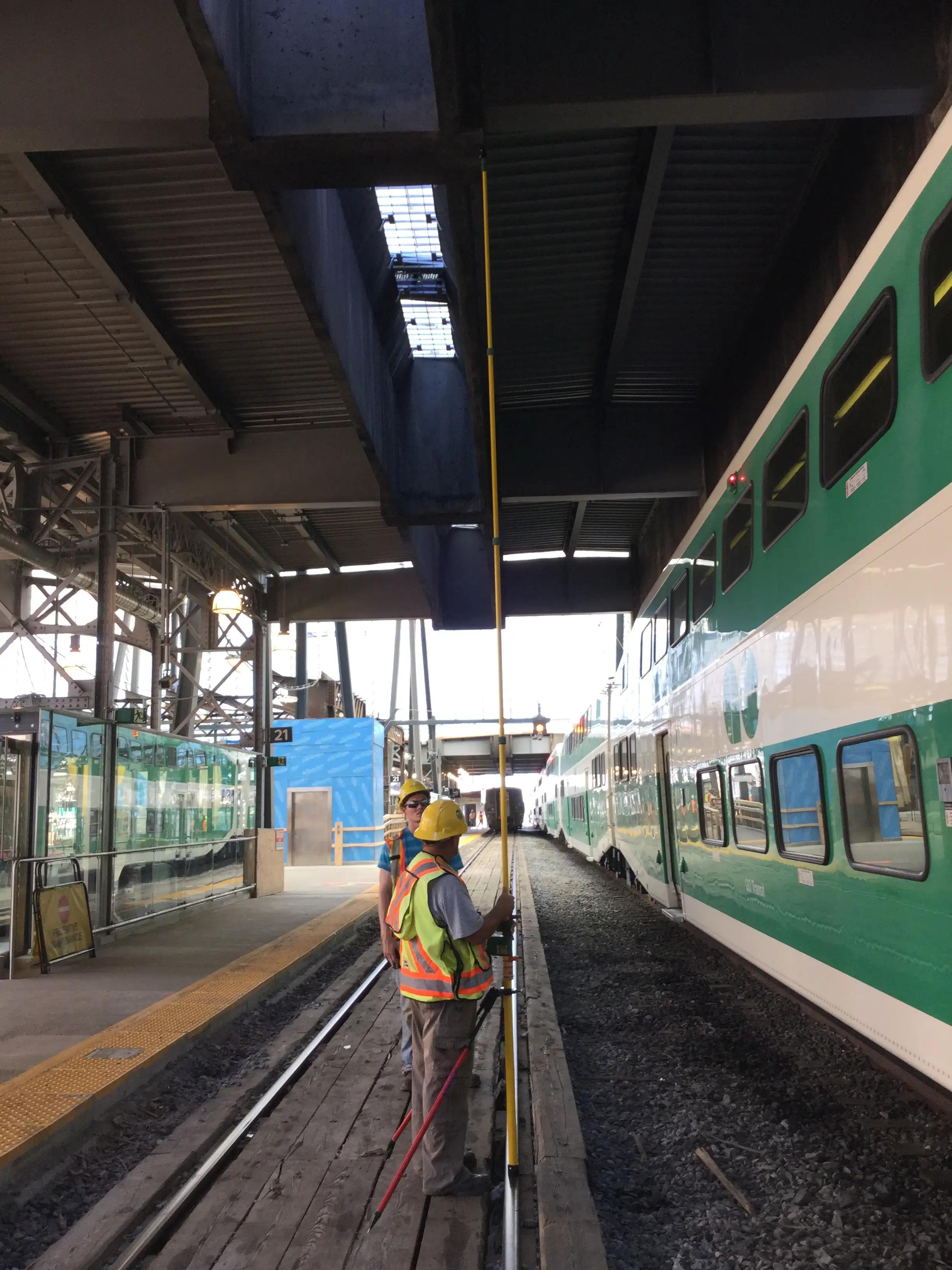 TULLOCH field technician working along the Eglinton Crosstown LRT corridor.