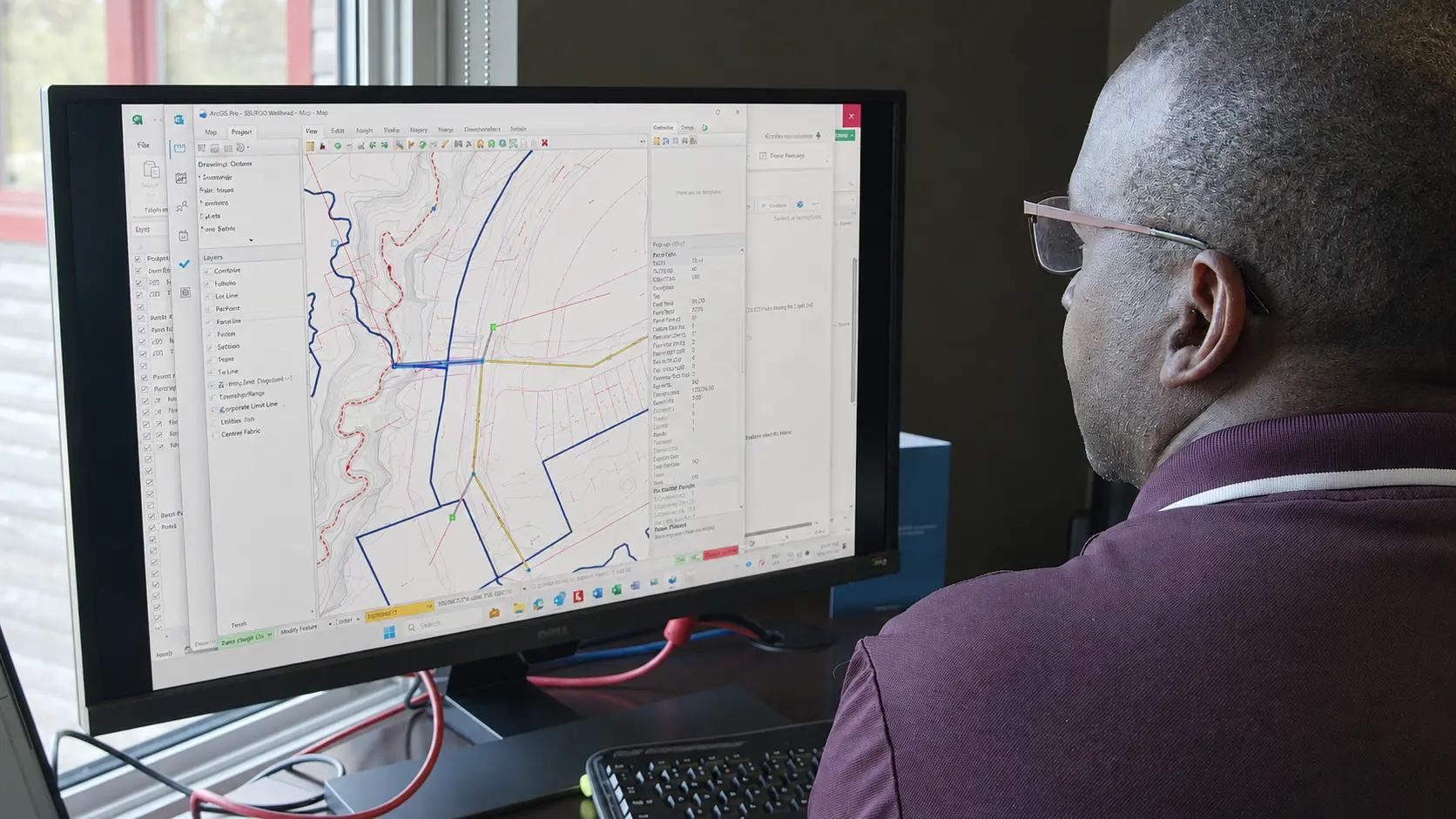 Water Resources Engineer reviewing water modelling software.