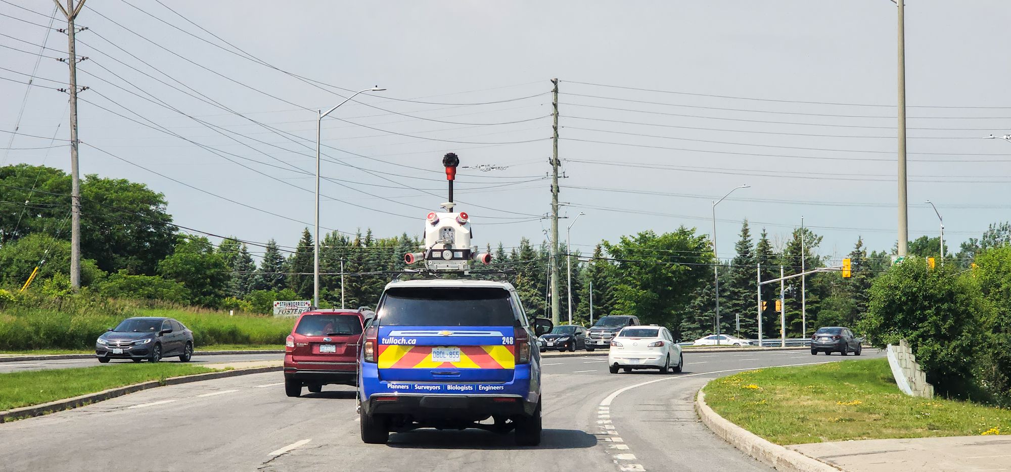 TULLOCH mobile mapping vehicle collecting roadway corridor data.