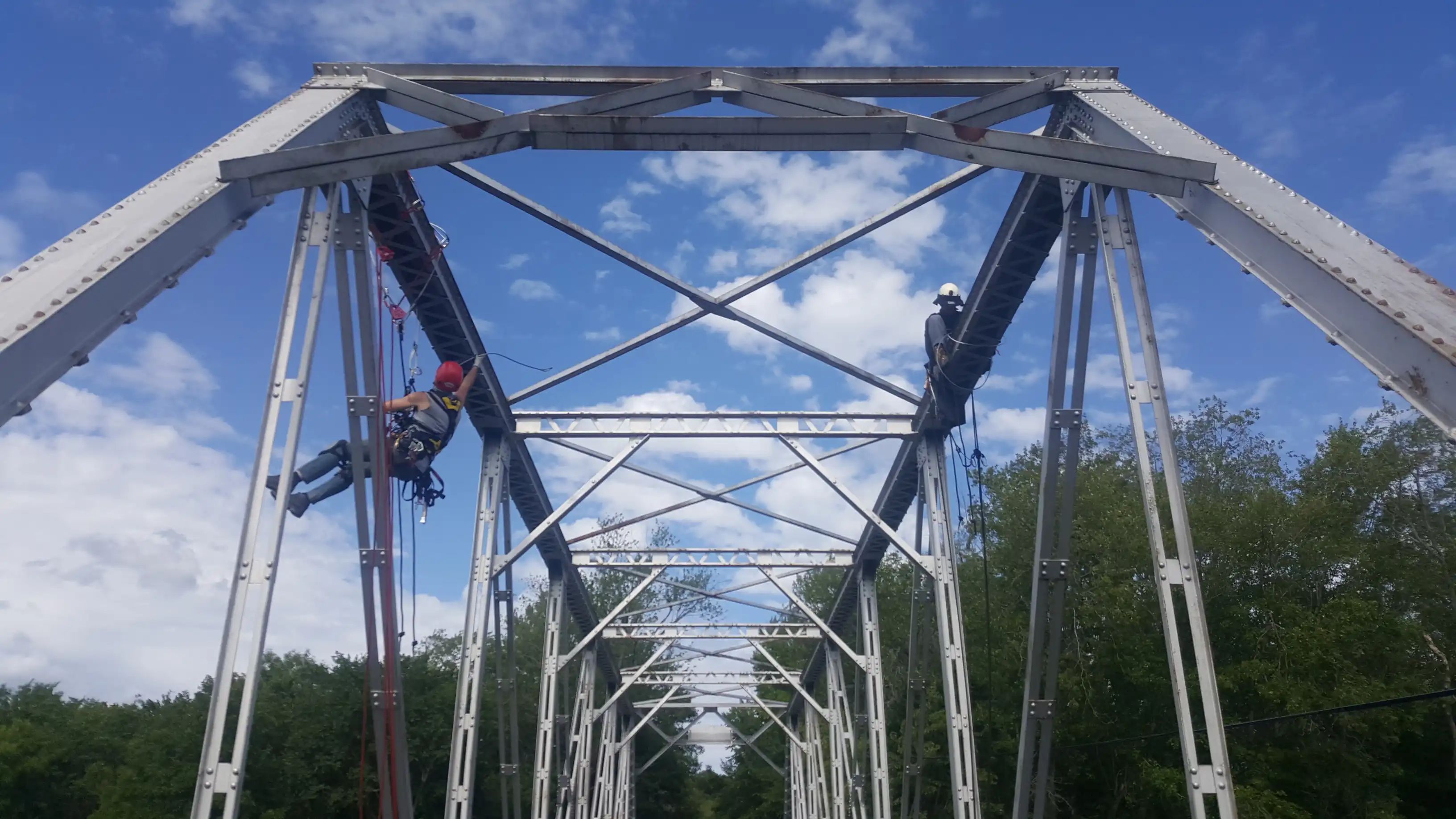 TULLOCH team completing a structural inspection on a municipal bridge.