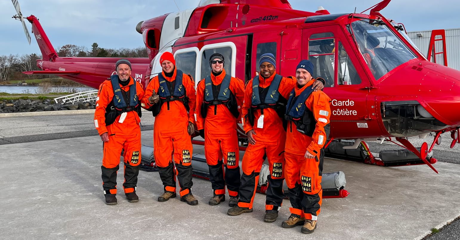 Team heading for lighthouse inspections.