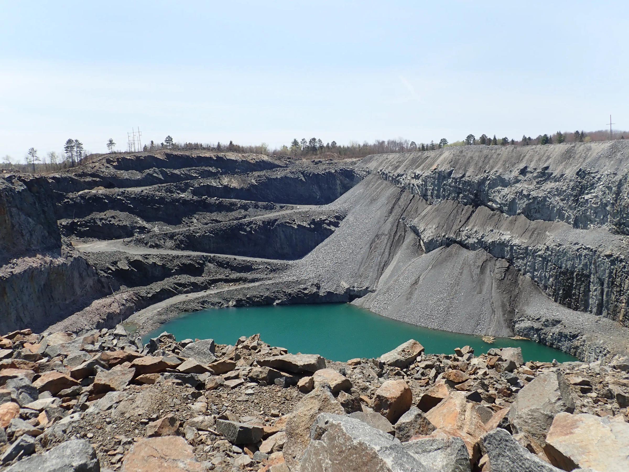 Open mine workings at a Vale Sudbury operation.