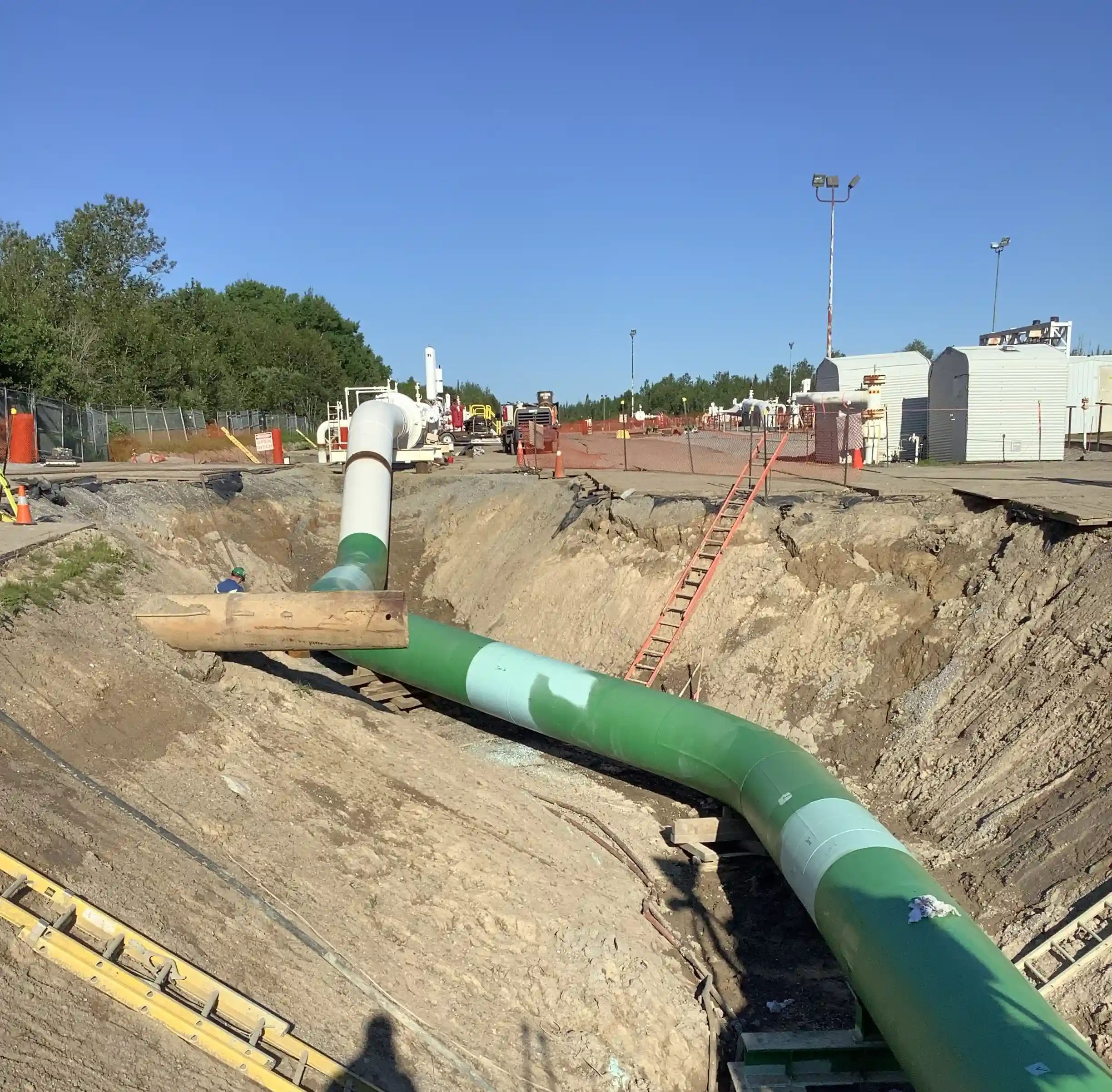 Pipeline installation during the Kirkland Lake Lateral Replacement project.