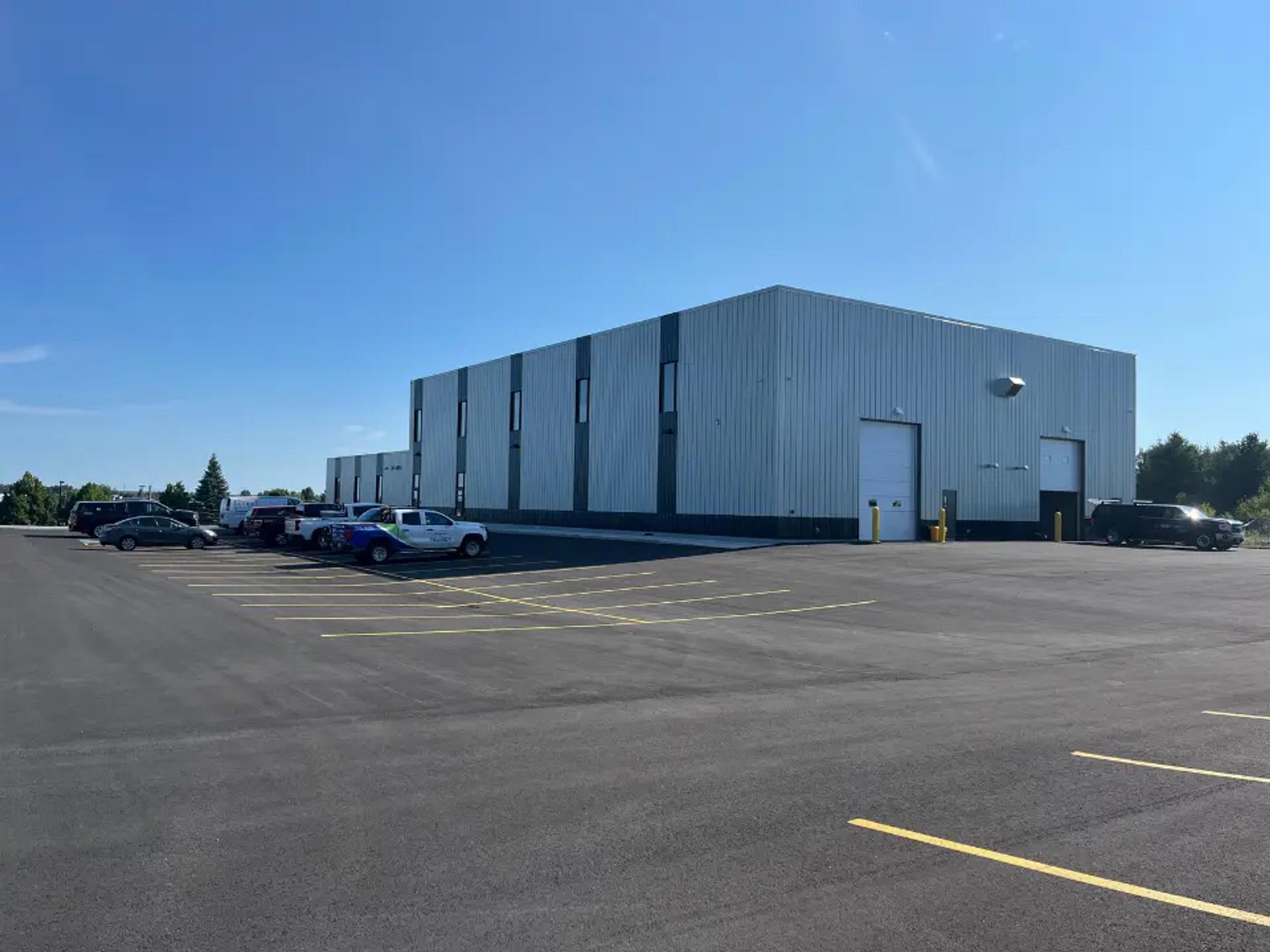 Exterior view of the Boilermakers Union Hall building and paved parking area.