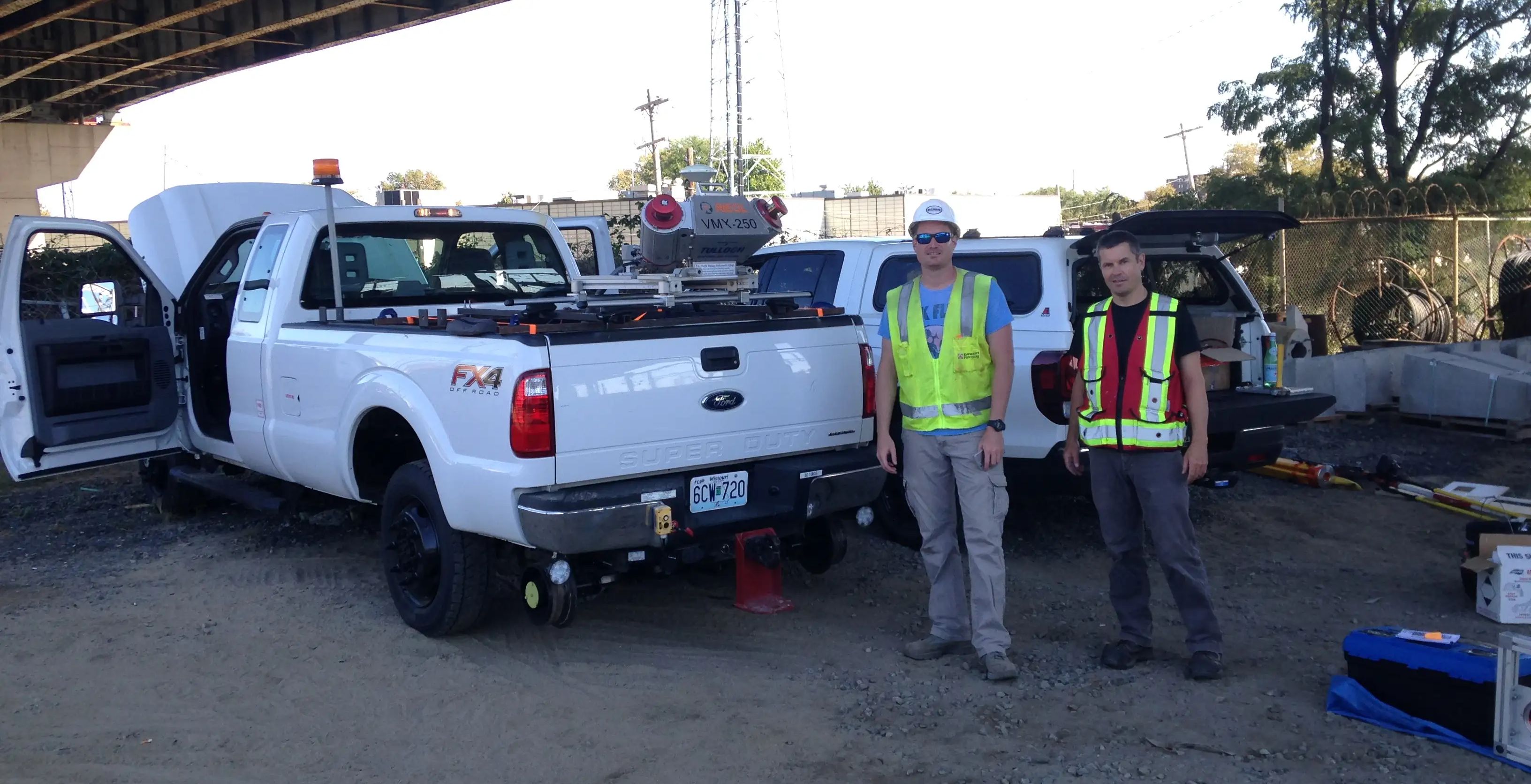 TULLOCH field team and company truck supporting the Hurontario LRT project.