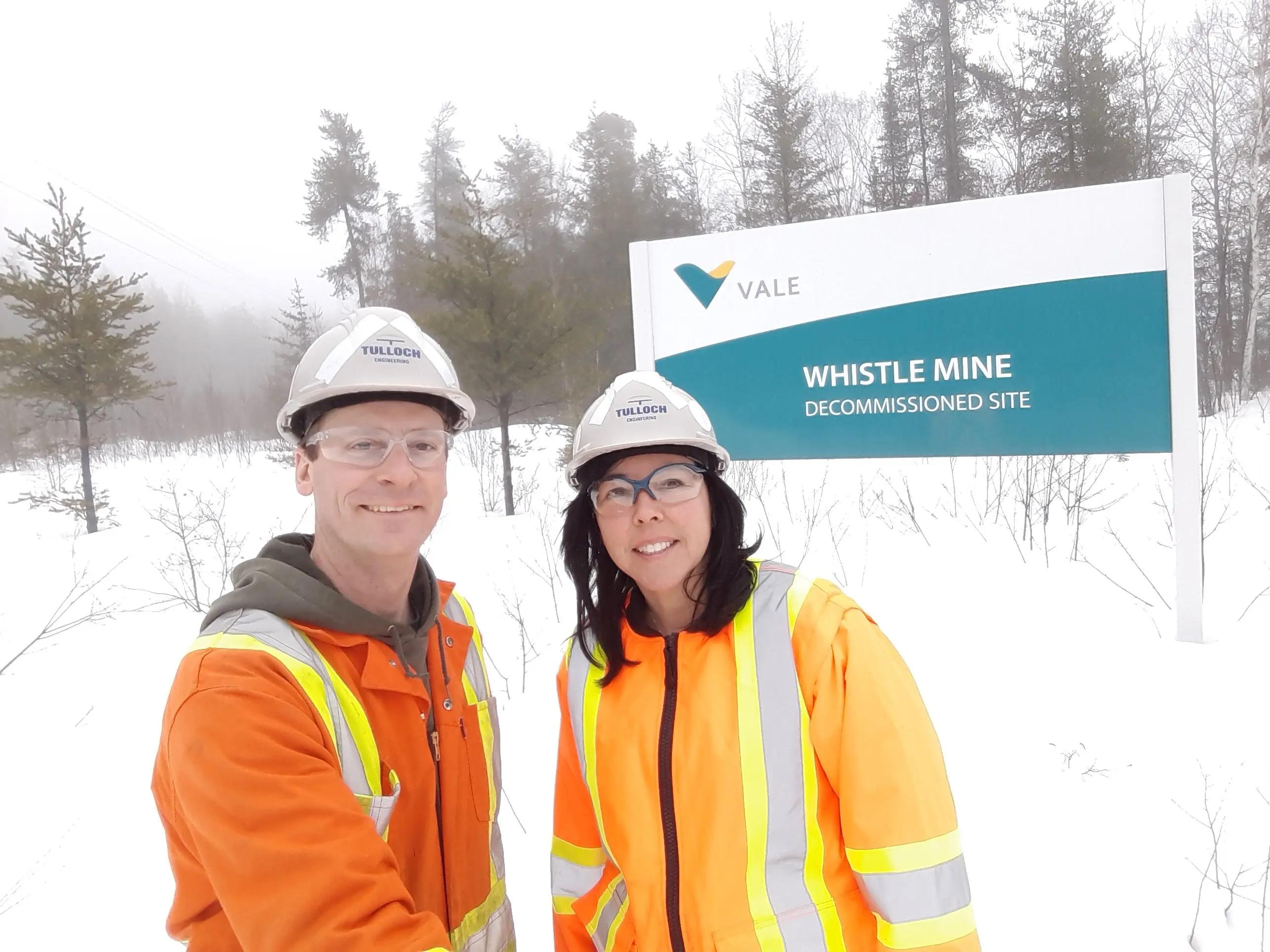 Environmental technicians at Whistle Mine.