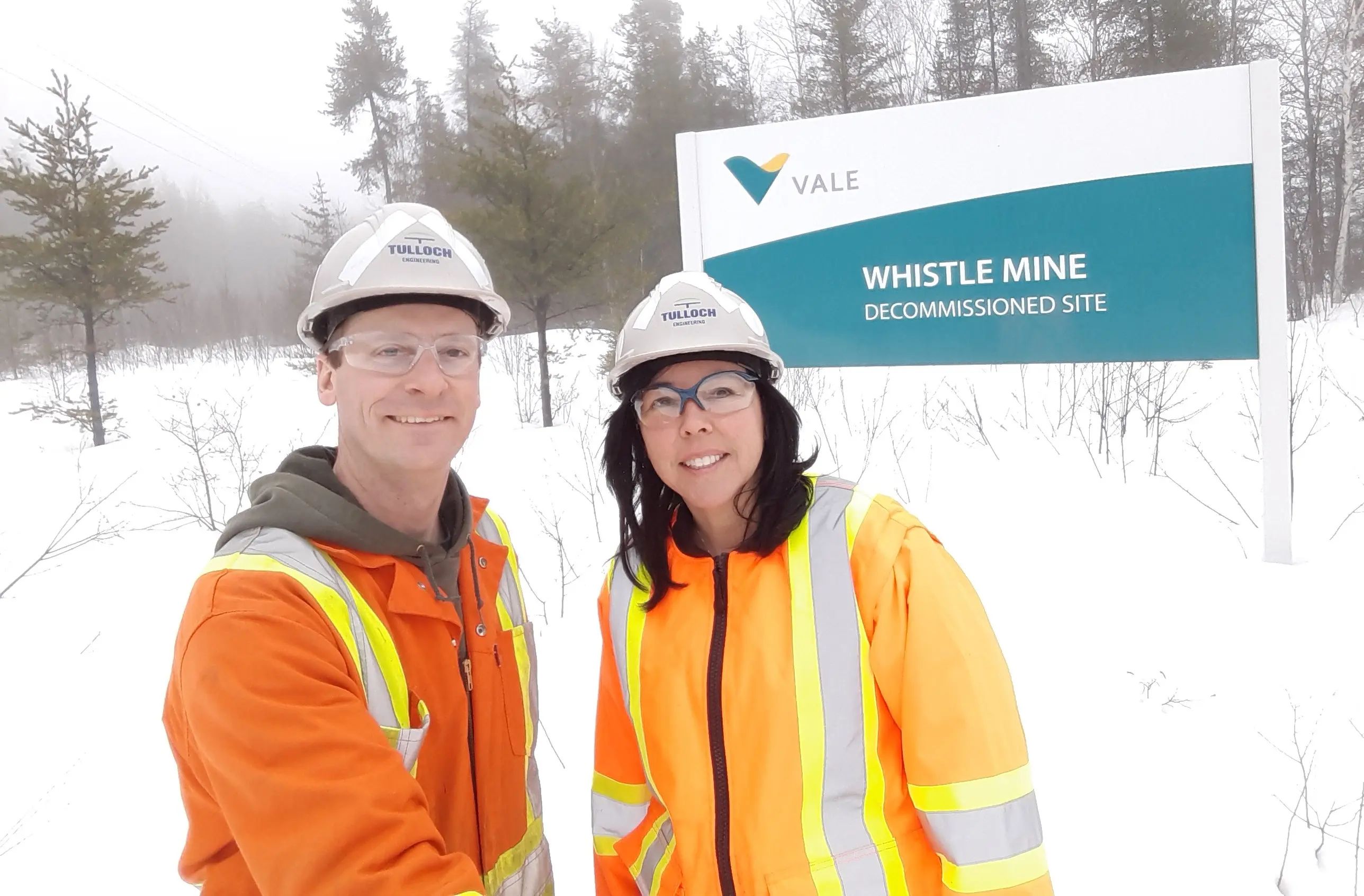 Environmental technicians at Whistle Mine.