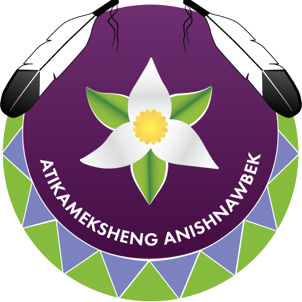 Logo for Atikameksheng Anishnawbek First Nation.