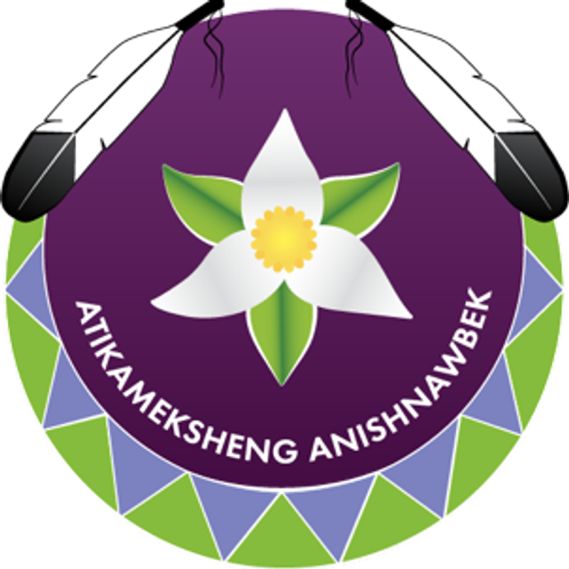 Logo for Atikameksheng Anishnawbek First Nation.