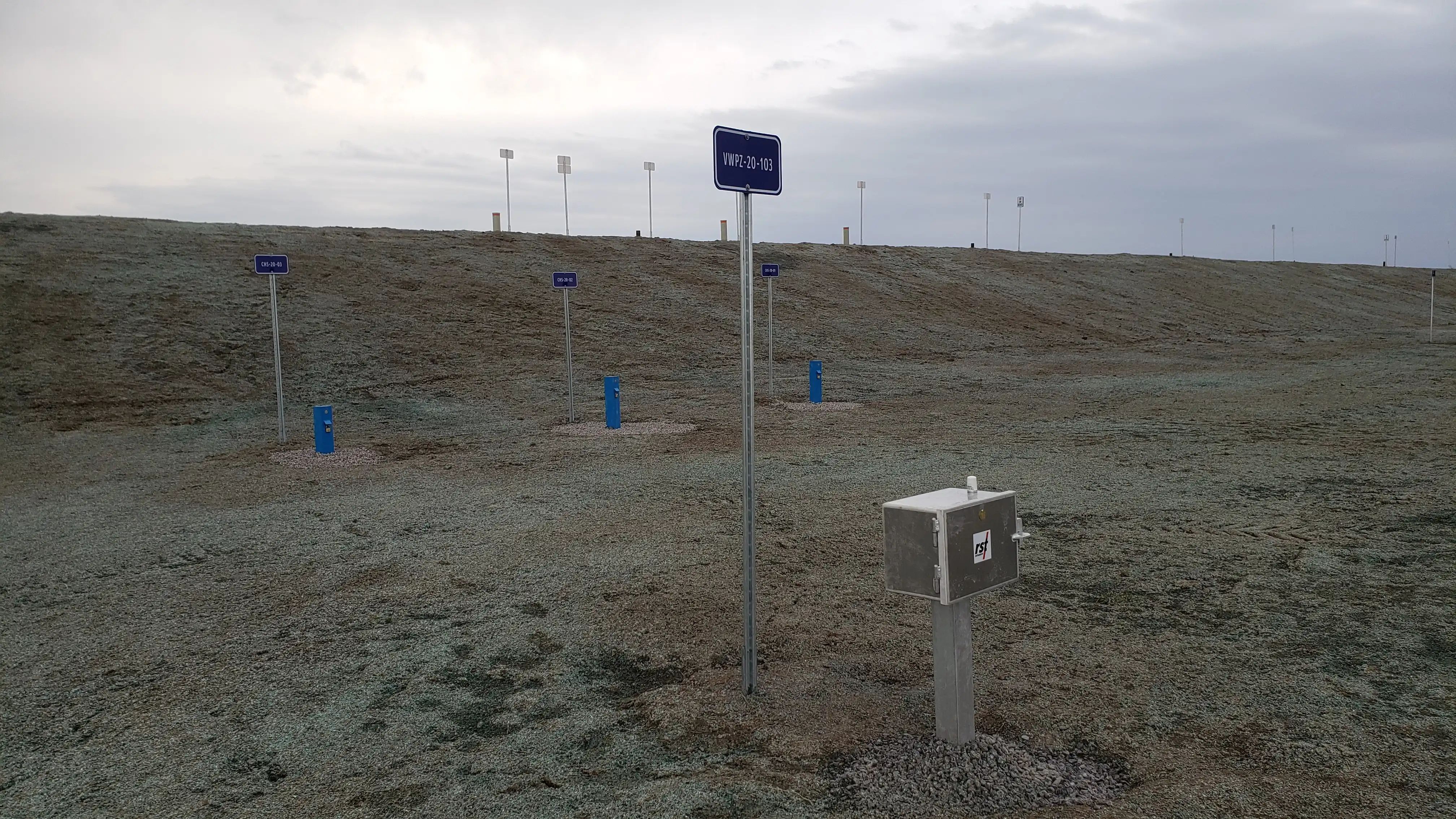 Instrumentation installed to monitor conditions at Waba Dam.