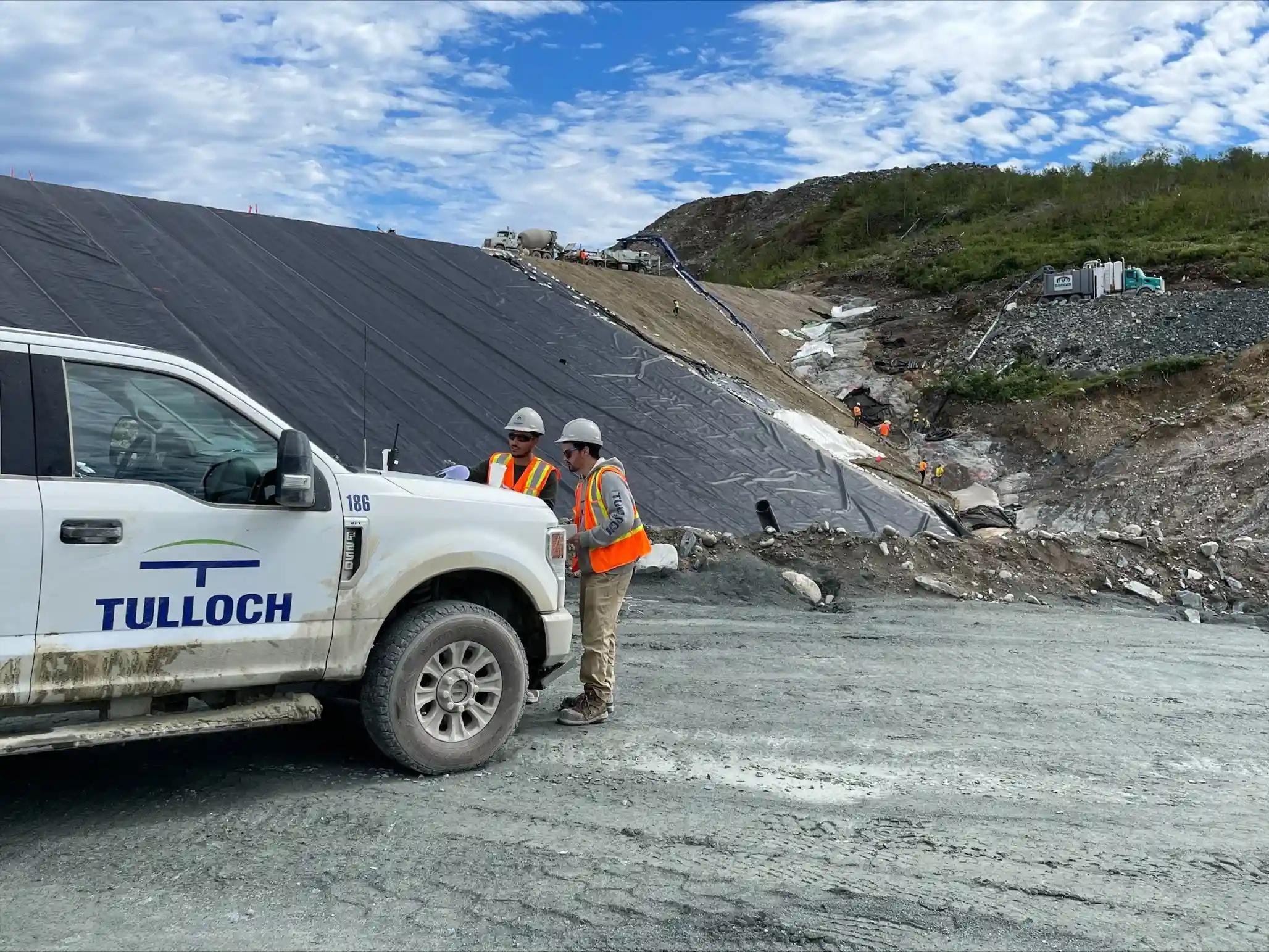 TULLOCH company truck at an active mine site.