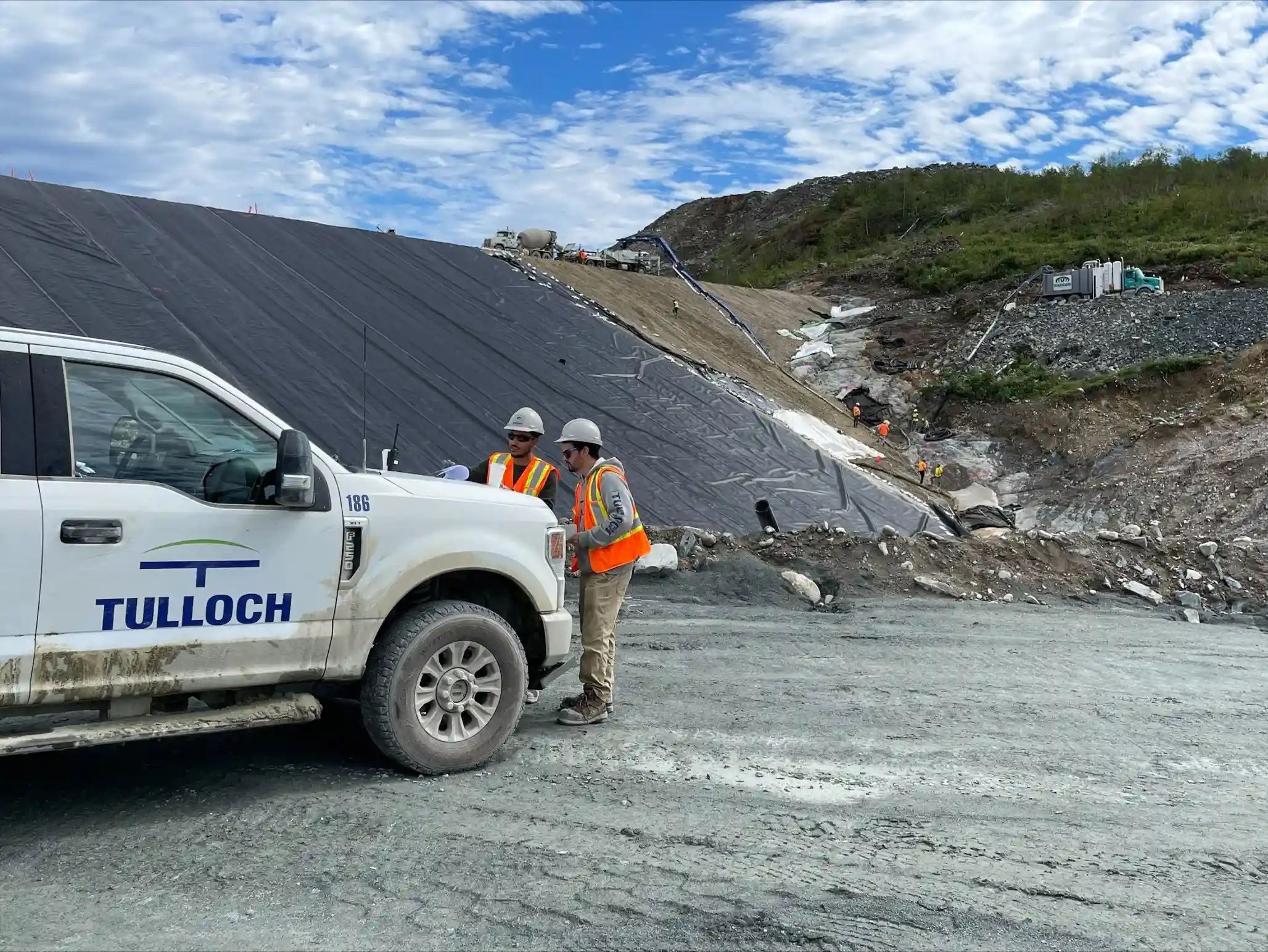 TULLOCH company truck at an active mine site.