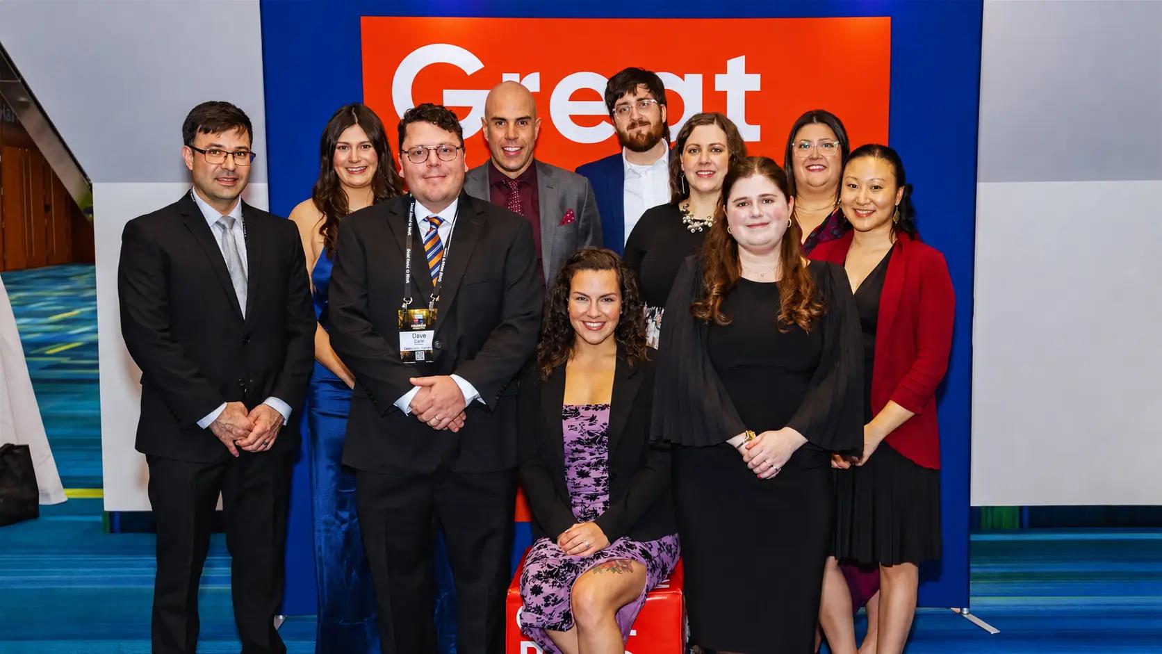 Team TULLOCH celebrating at Best Workplaces in Canada gala.