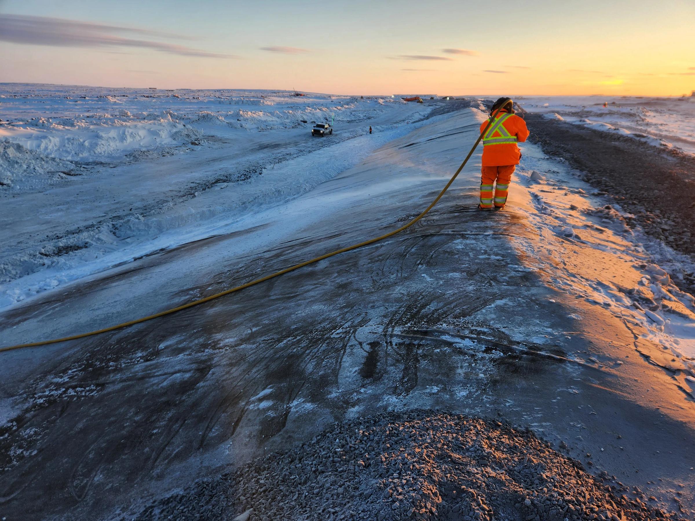 TULLOCH field technician completing quality assurance work at Goose Gold Mine in Nunavut.