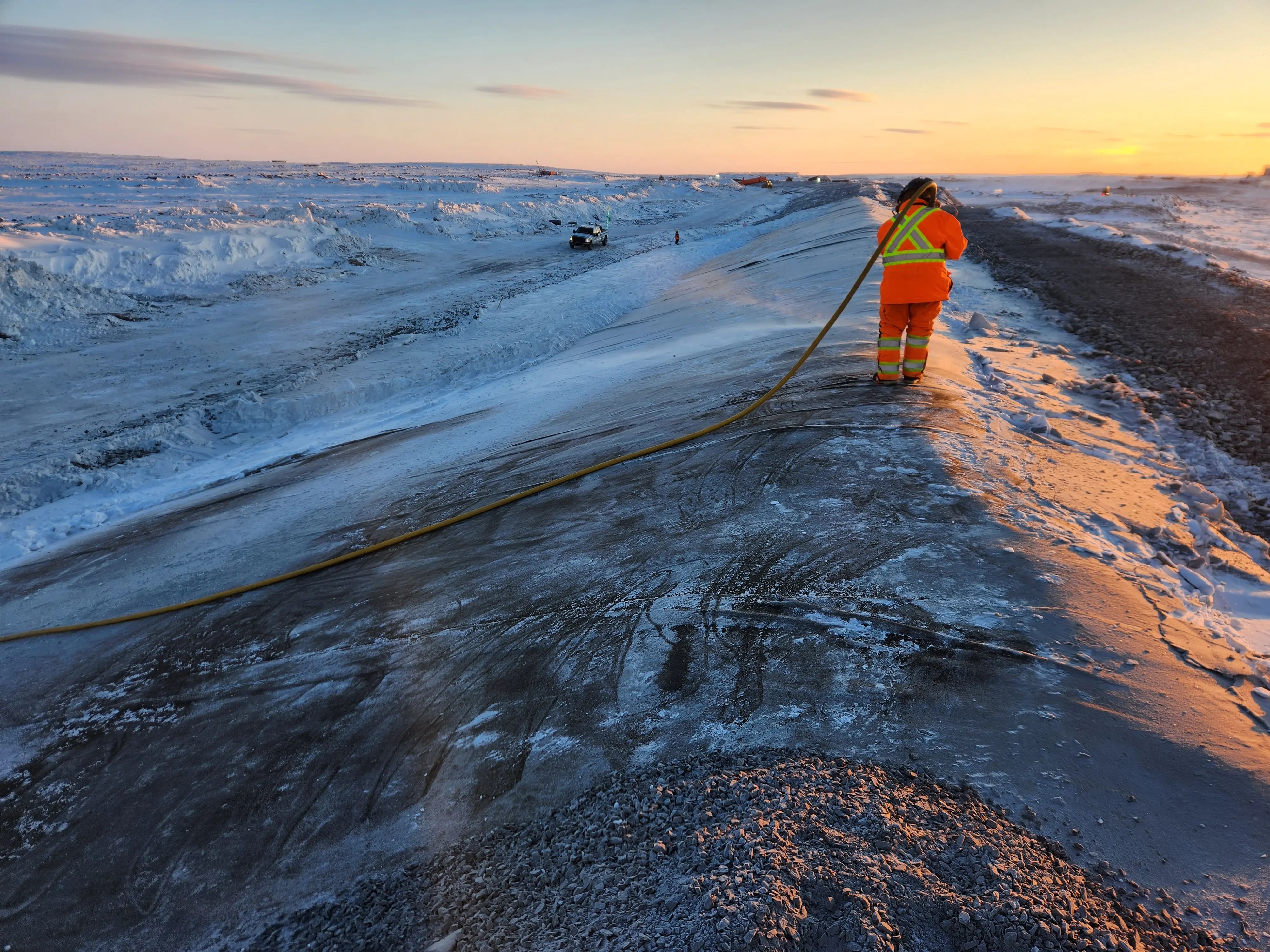 TULLOCH field technician completing quality assurance work at Goose Gold Mine in Nunavut.