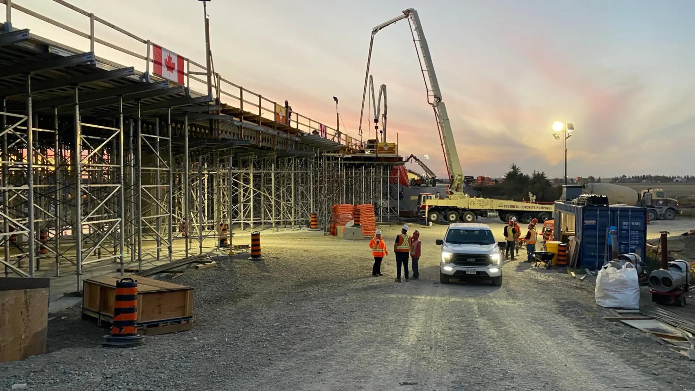 Bridge construction on Highway 11.