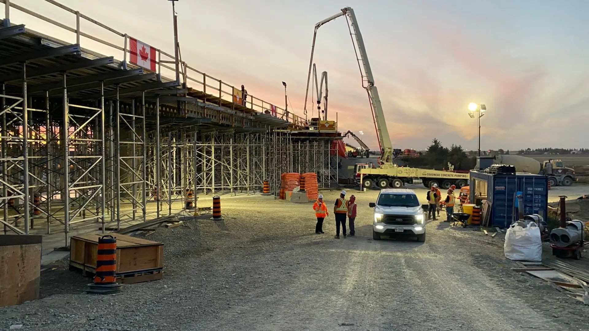 Bridge construction on Highway 11.