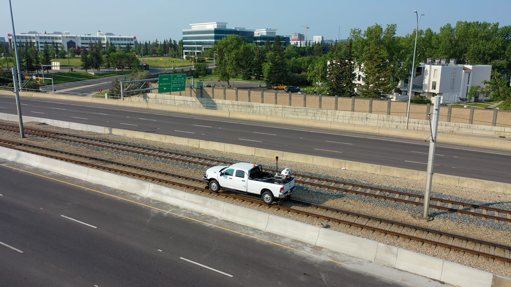 TULLOCH mobile mapping vehicle collecting corridor data on a divided highway.