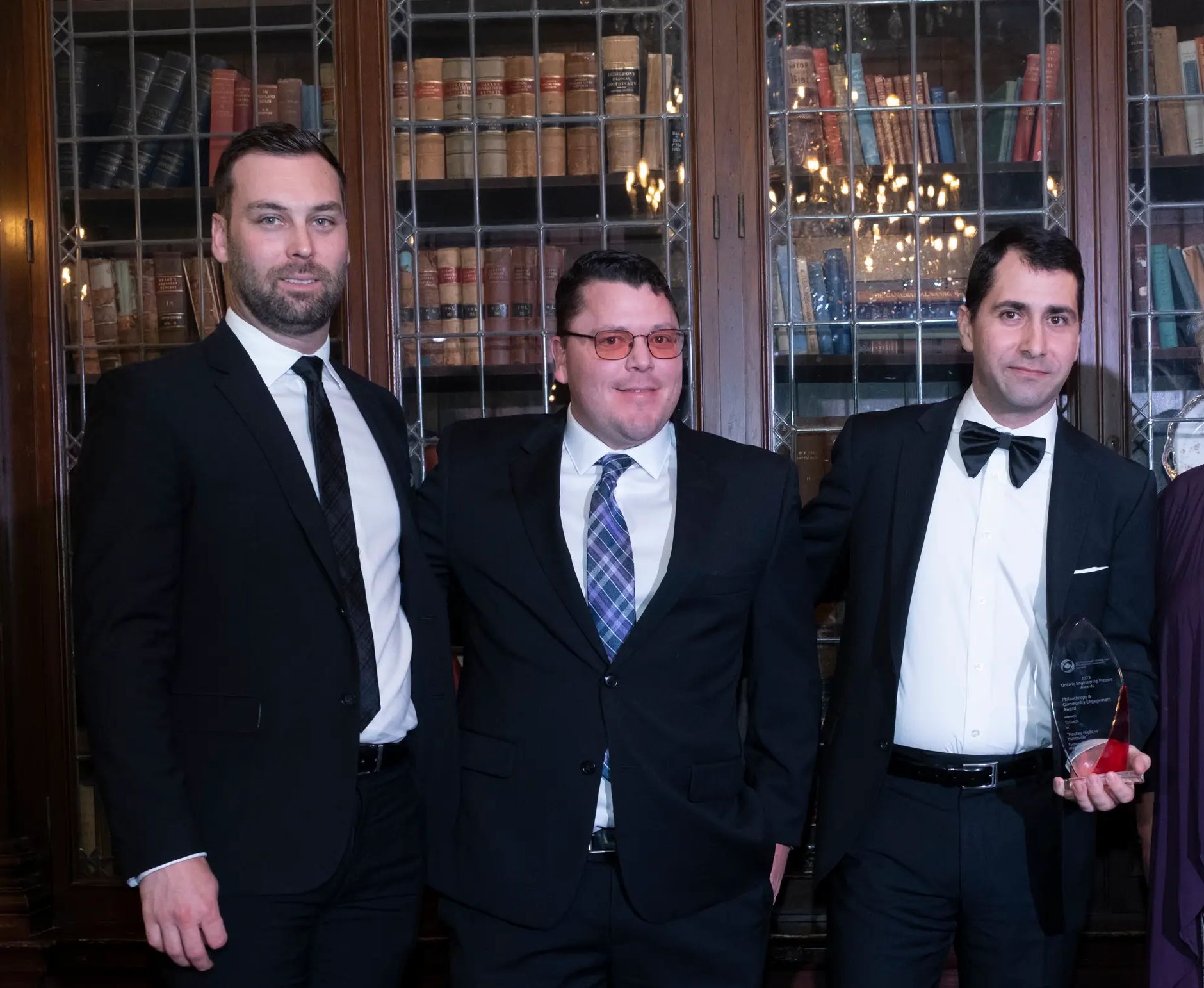 Accepting an award at the OEPAs in 2023.