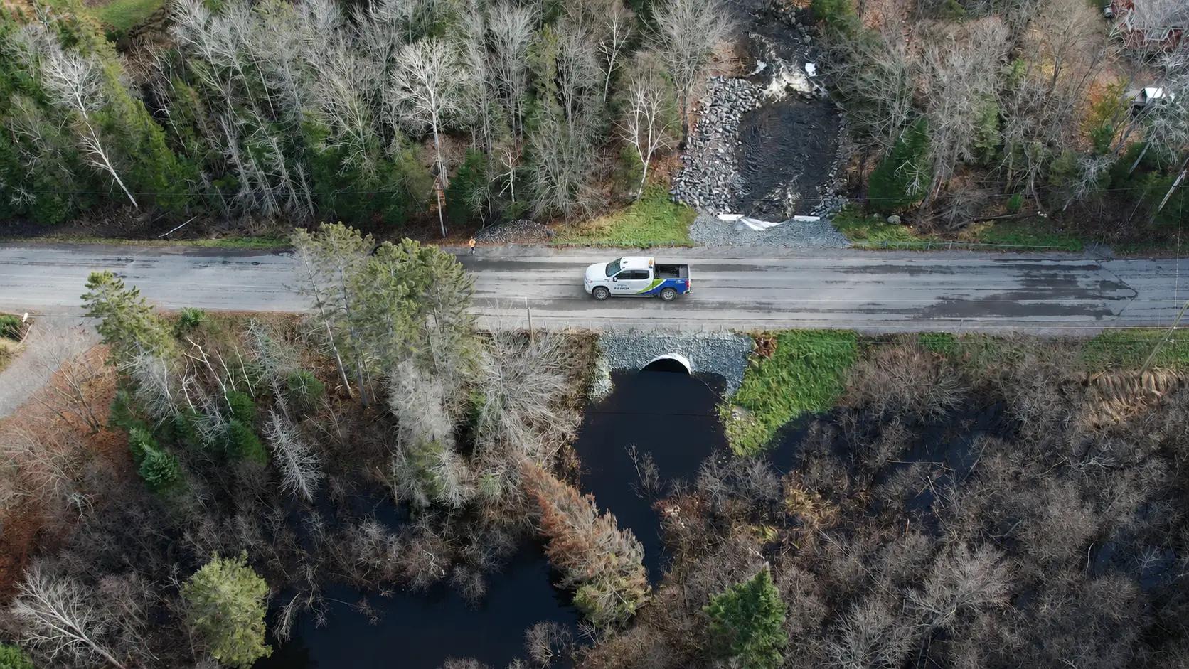 Case road culvert inspection in Sault Ste. Marie.
