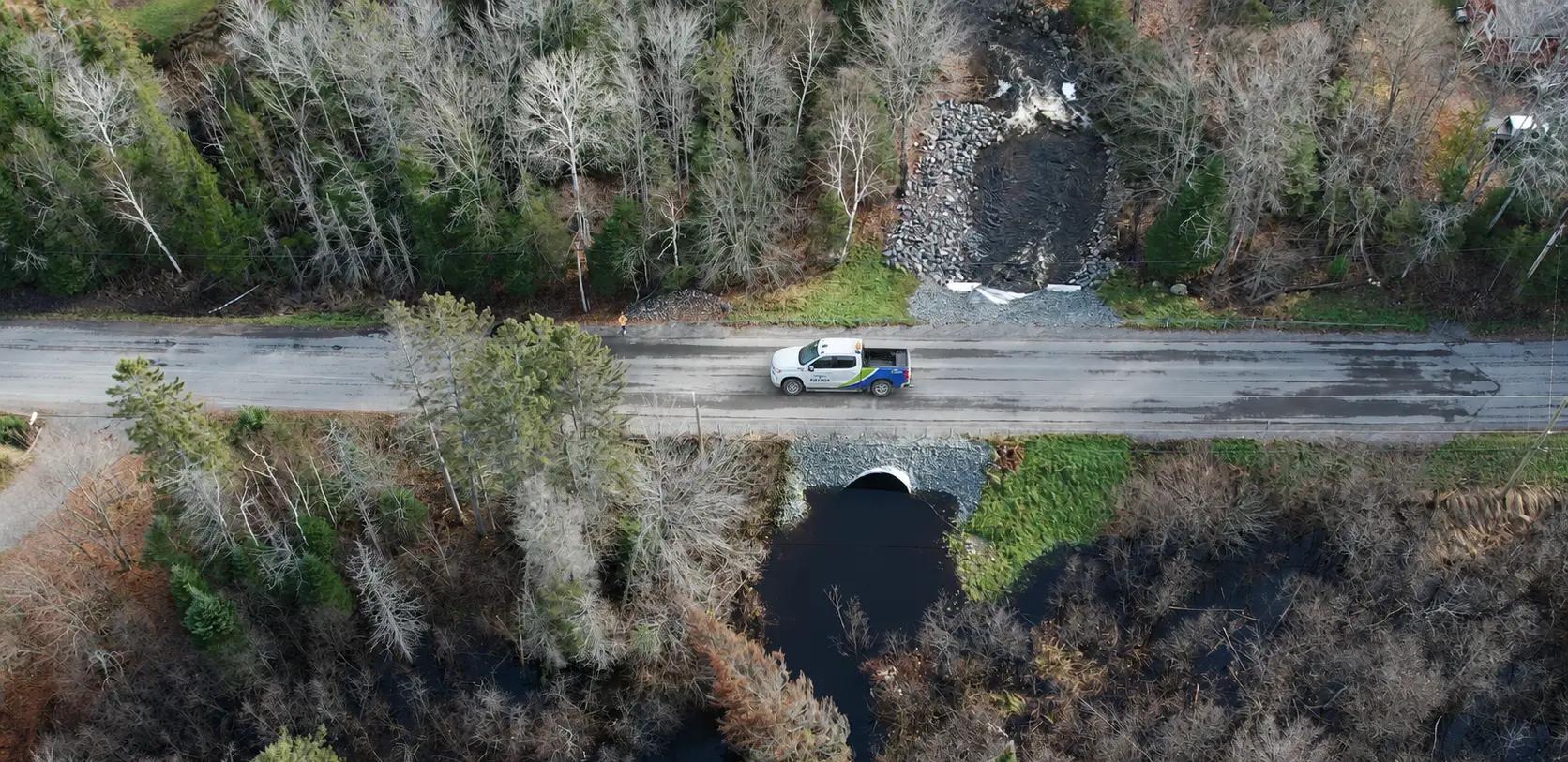 Case road culvert inspection in Sault Ste. Marie.