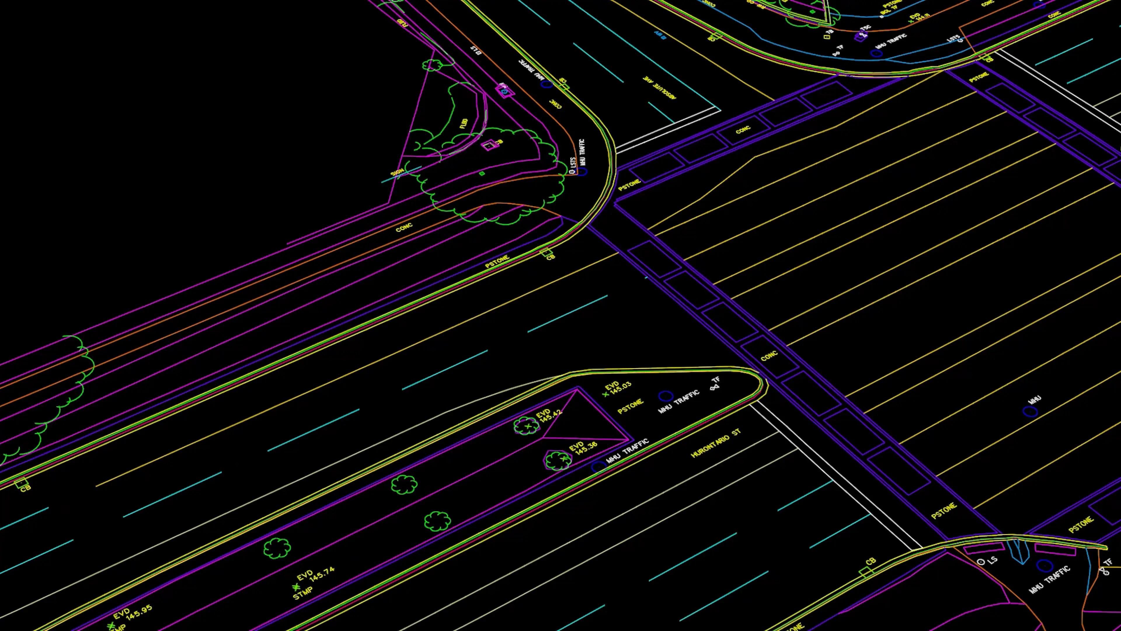 Mobile LiDAR scan showing the Hurontario LRT corridor.