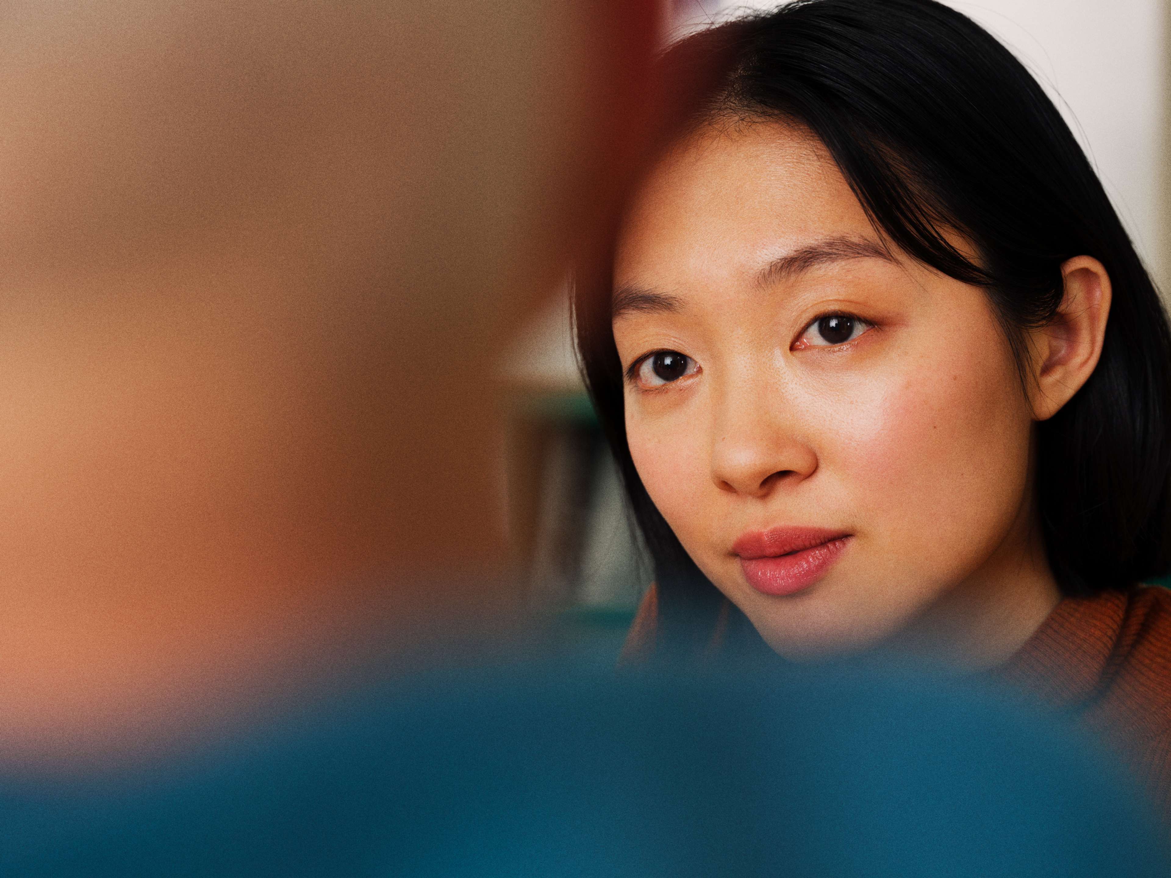 Woman looking at another person