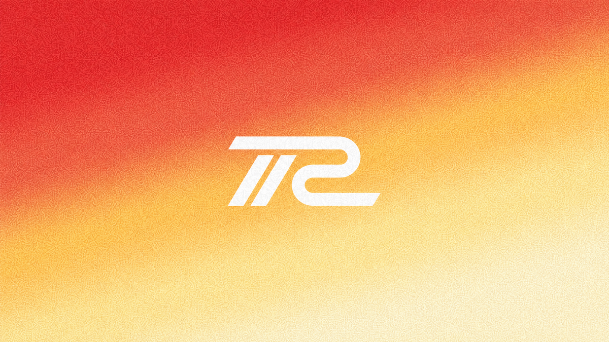rTracer logo on a grainy gradient from red through amber to cream