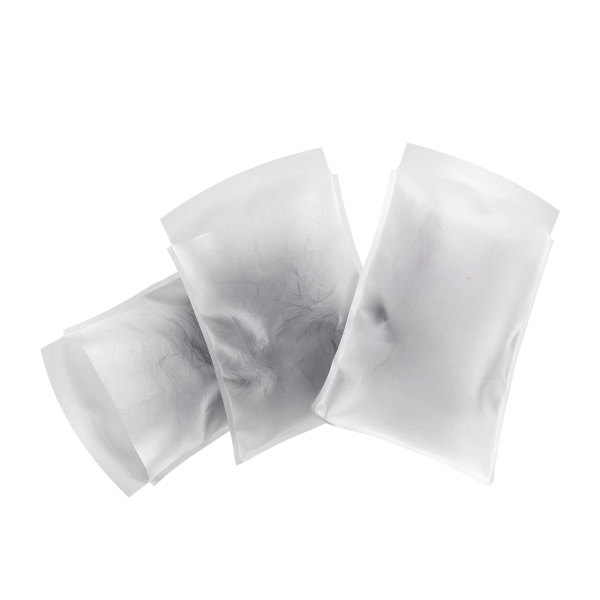 3D render of translucent glassine bags.
