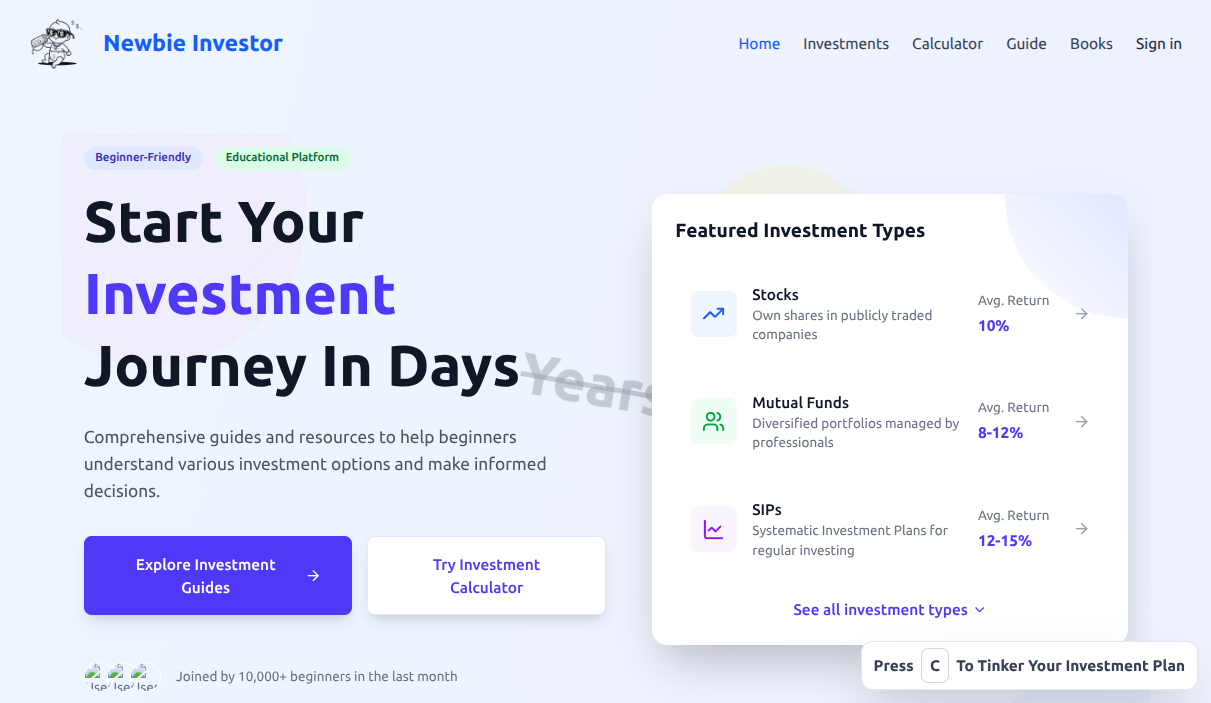 Newbie Investor - teaching finance for beginners (demo) Cover