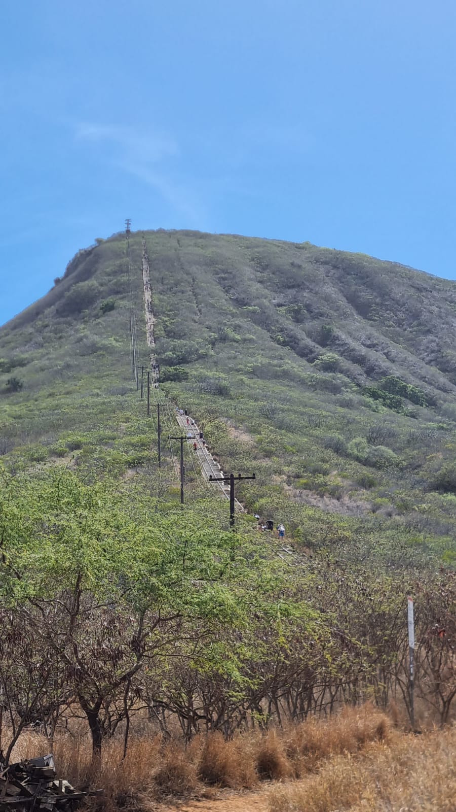 Earning a Beach Day after Climbing Koko Head