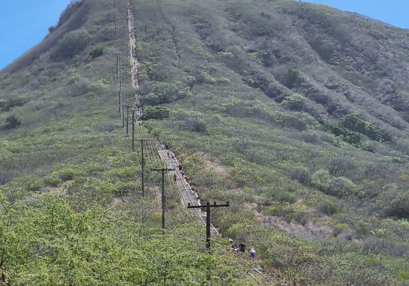 Earning a Beach Day after Climbing Koko Head