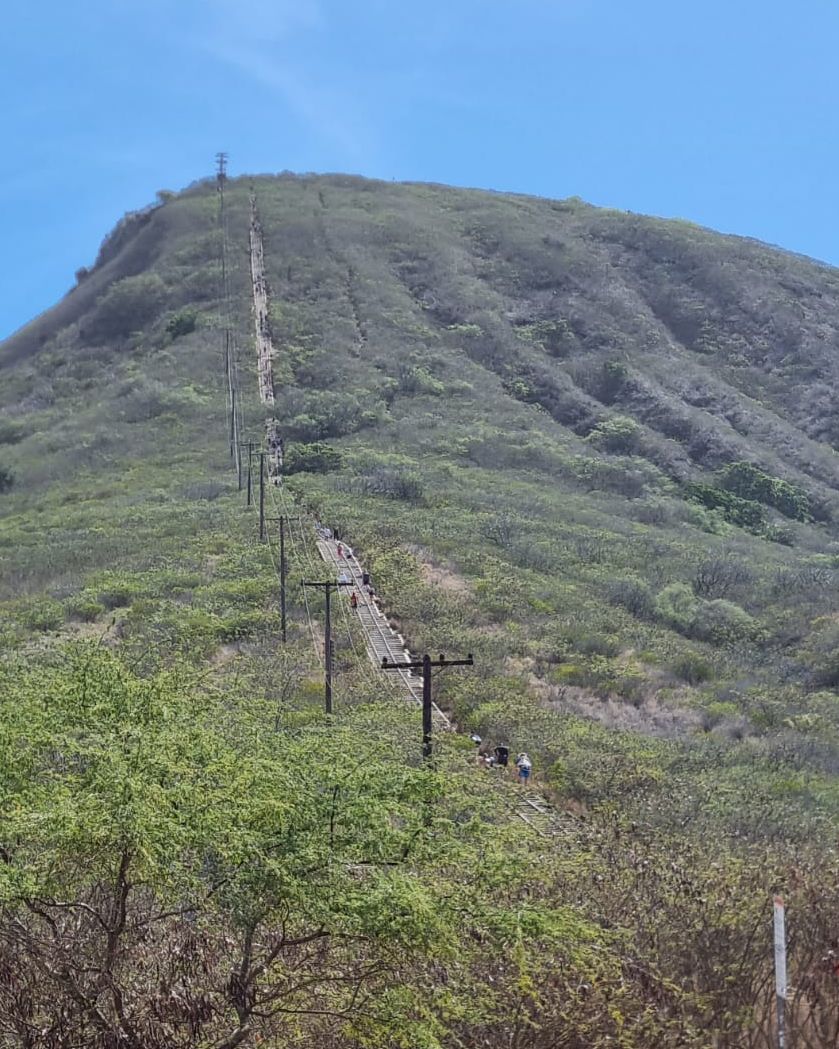 Earning a Beach Day after Climbing Koko Head