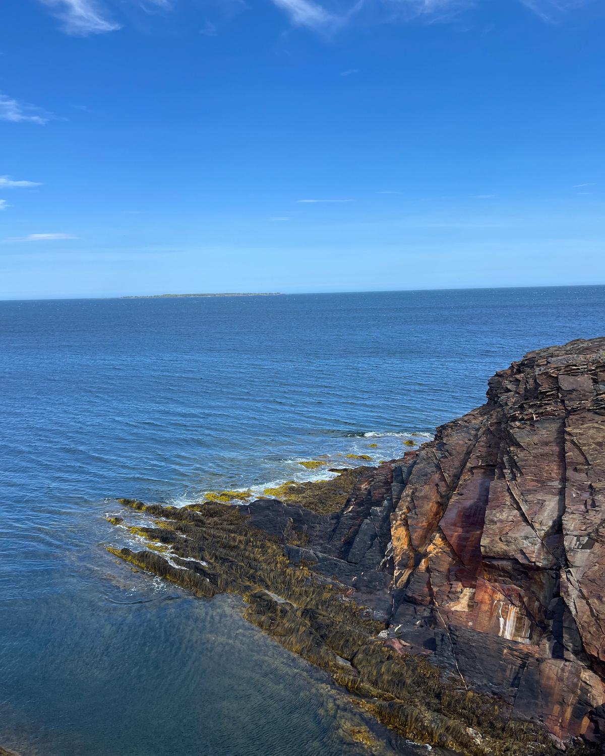 A view towards Cross Island, from The Ovens Natural Park in Nova Scotia.