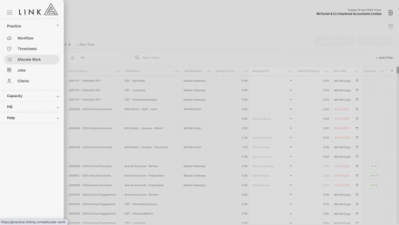 Allocate Work: Add New Row