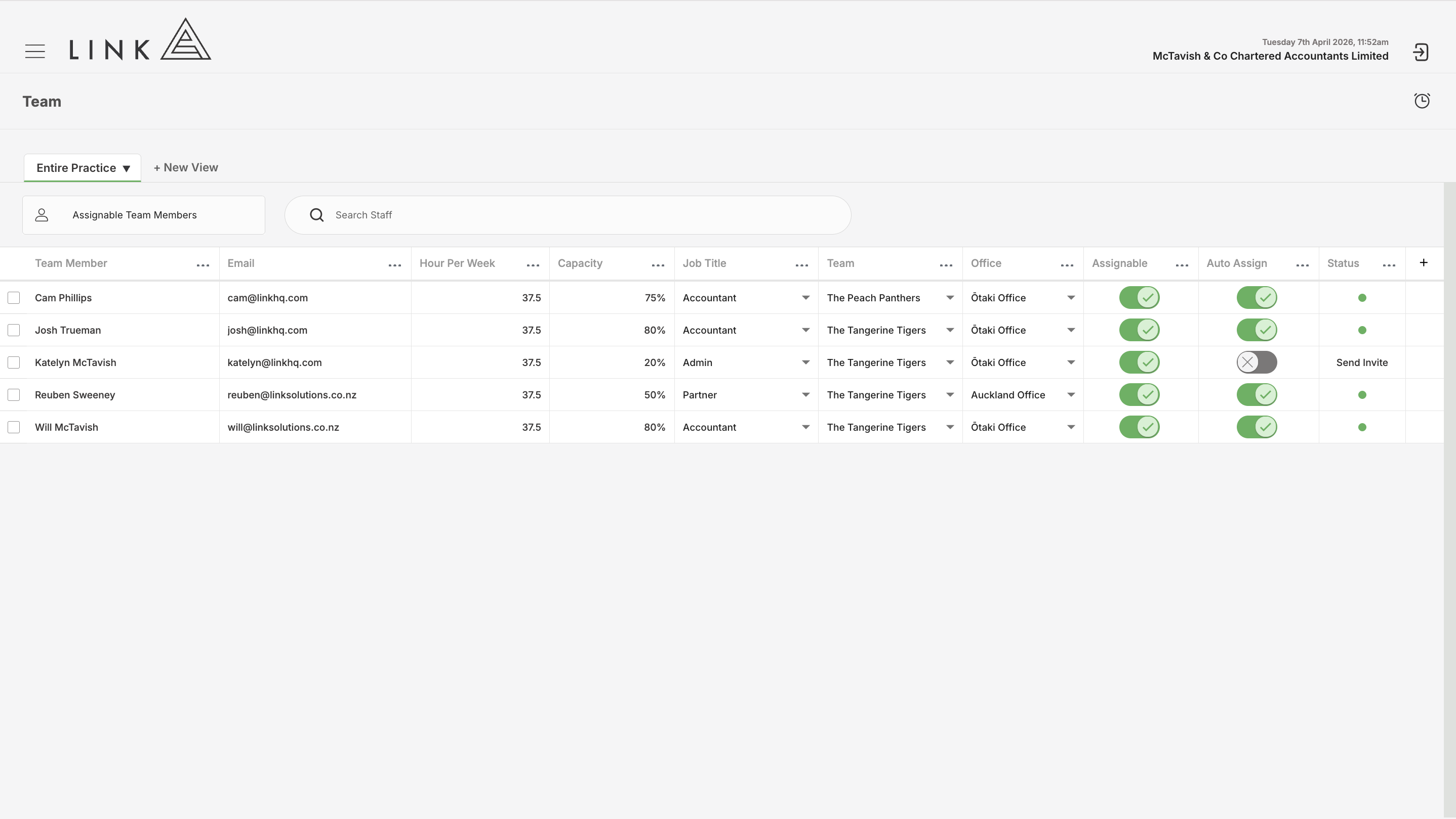 Auto Assign settings are user-specific