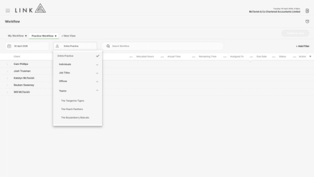 If you are a people manager use the team filters to view due dates for your team.