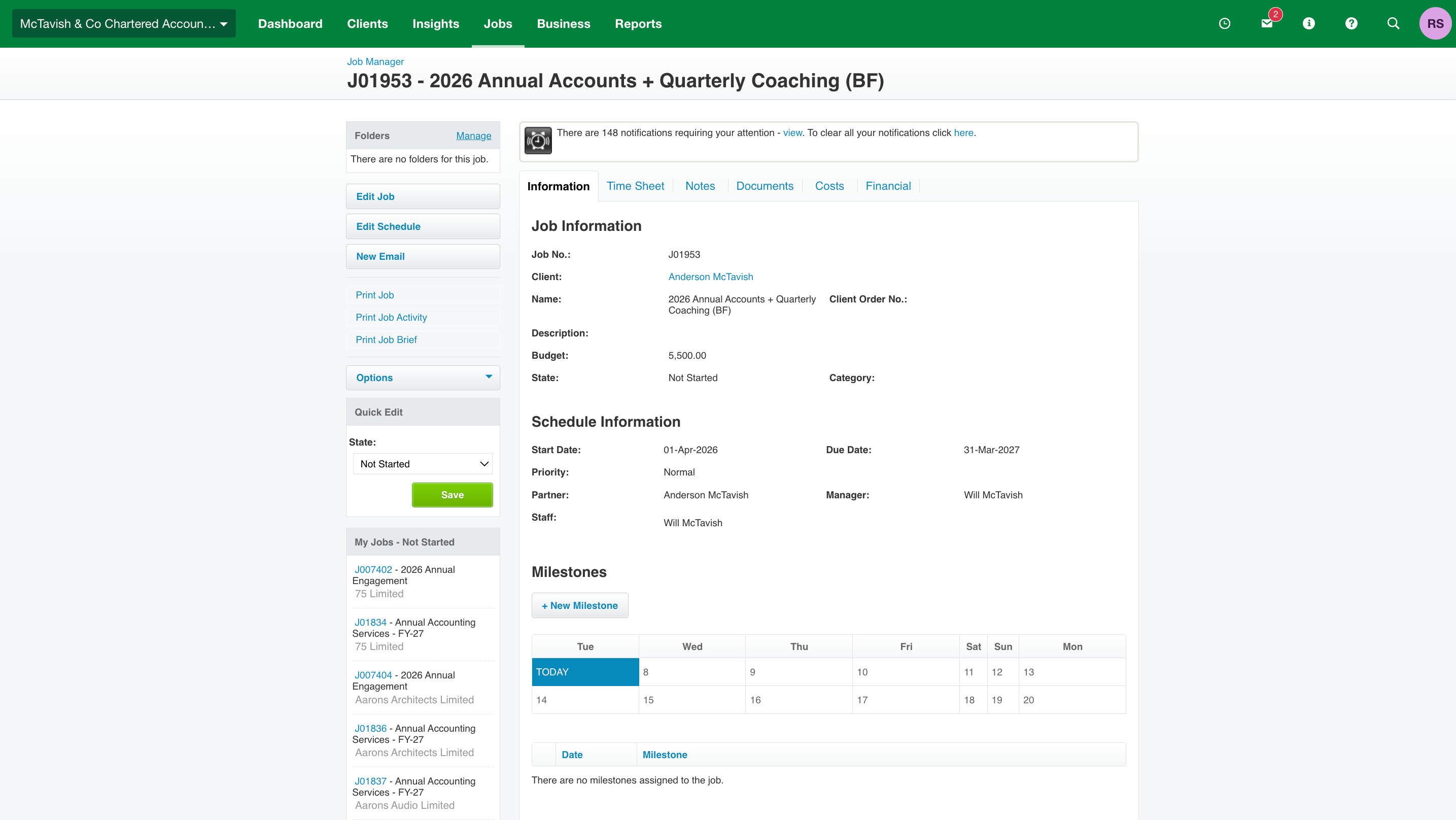 The job budget in Xero updates so you can track budgets to actual billable value to date.
