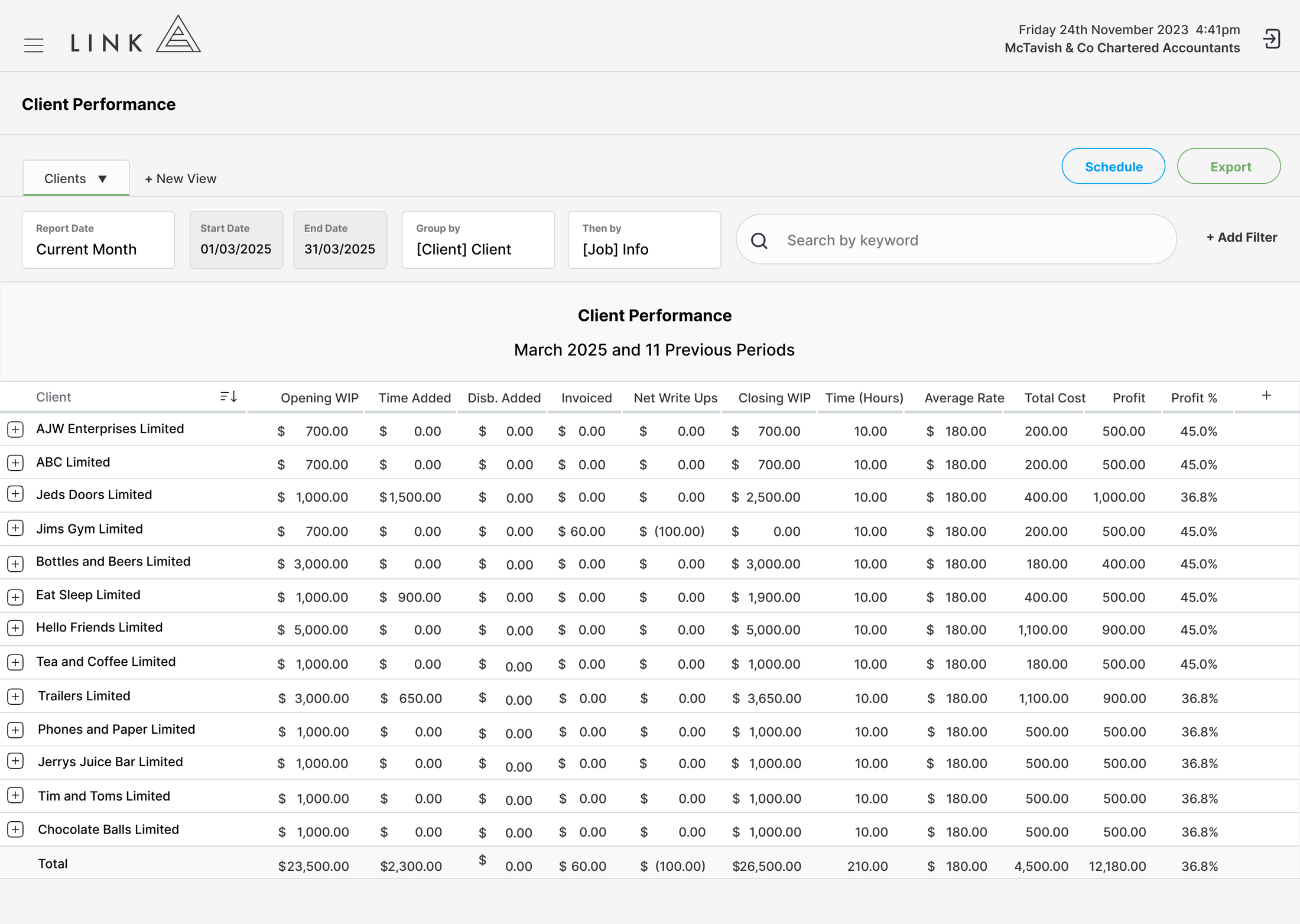 1 - Client Performance