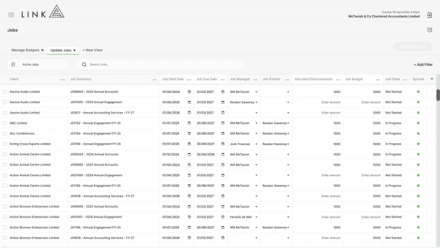 Bulk update jobs with Link