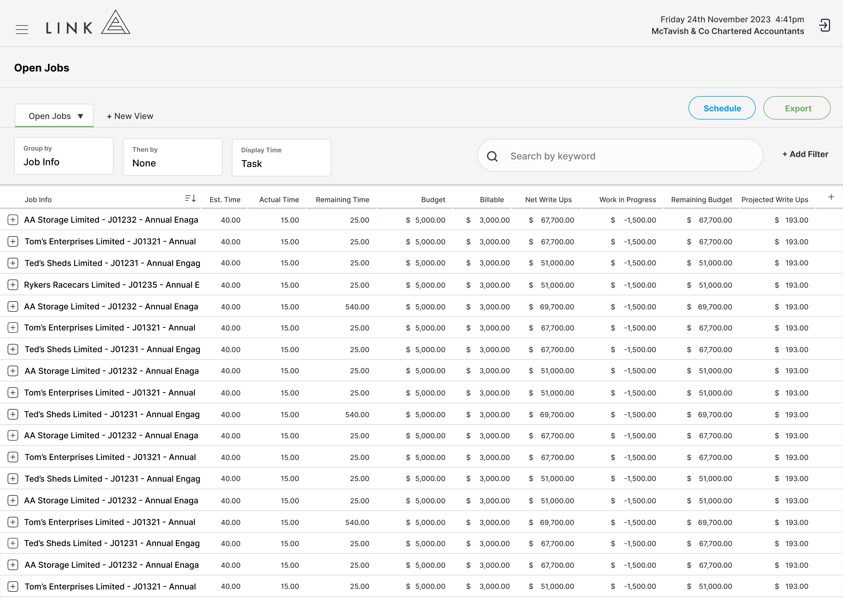 Complete visibility over every job