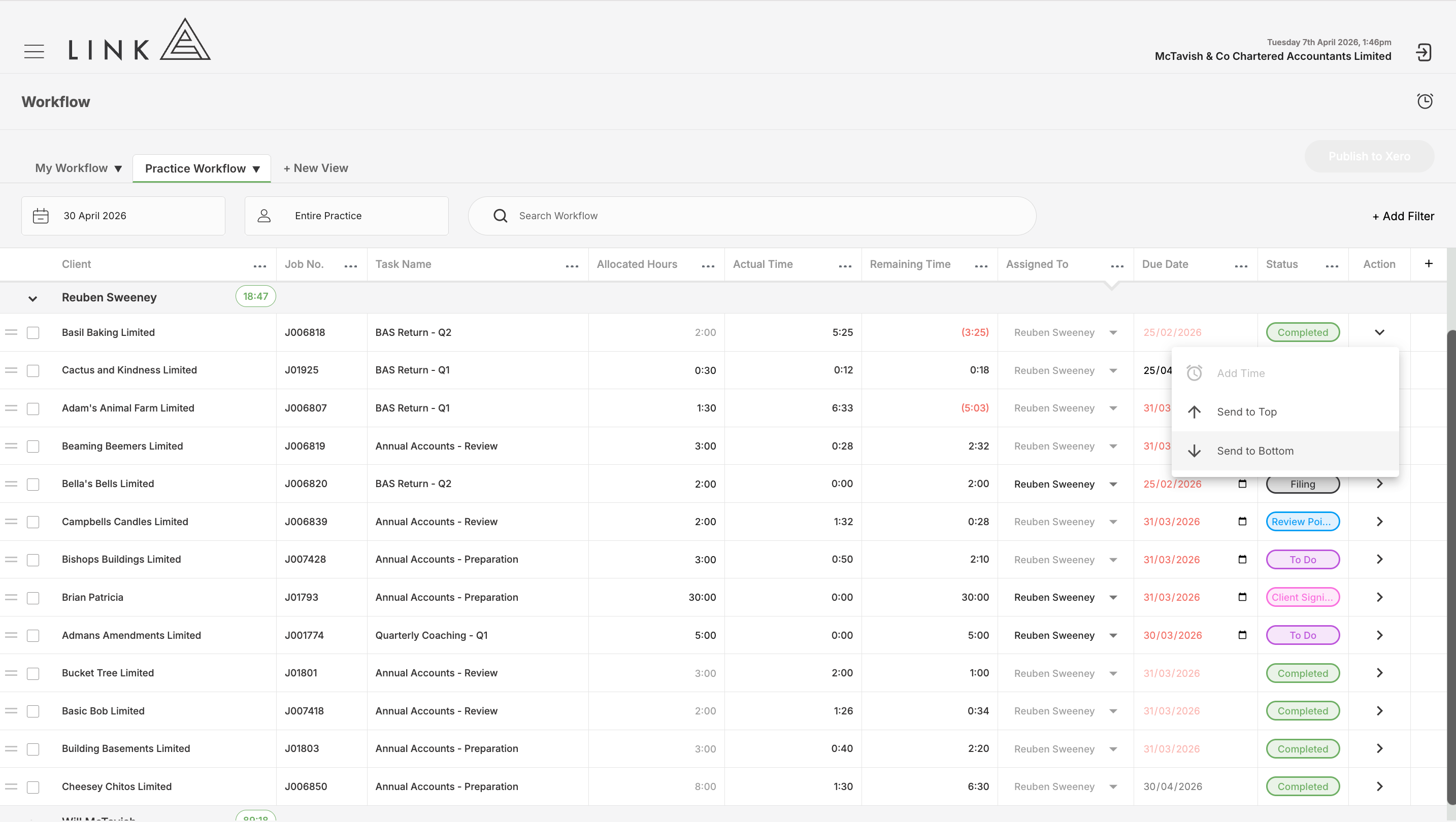 Work from the top of a single prioritizable list.