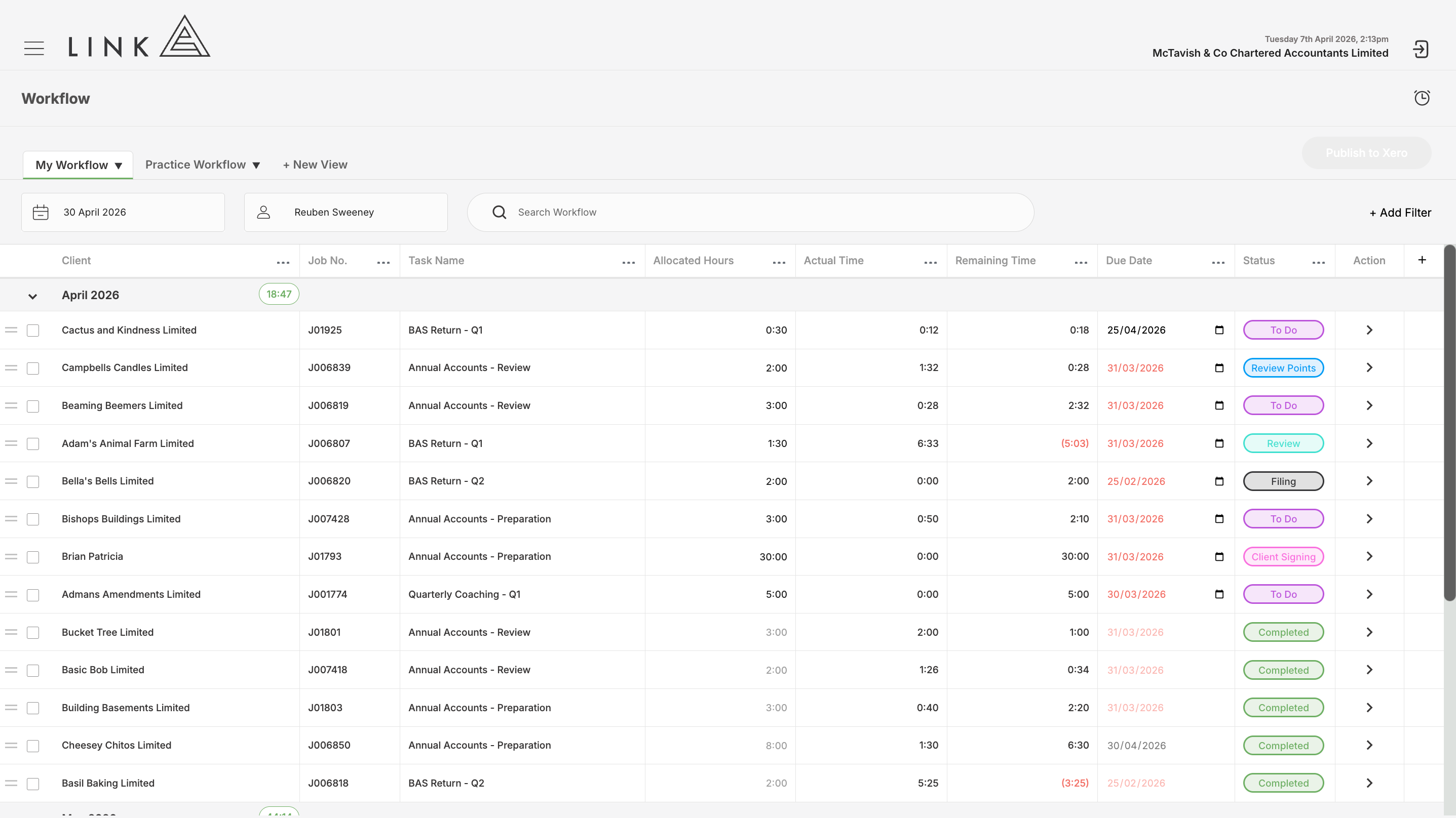 Live available capacity for every team member