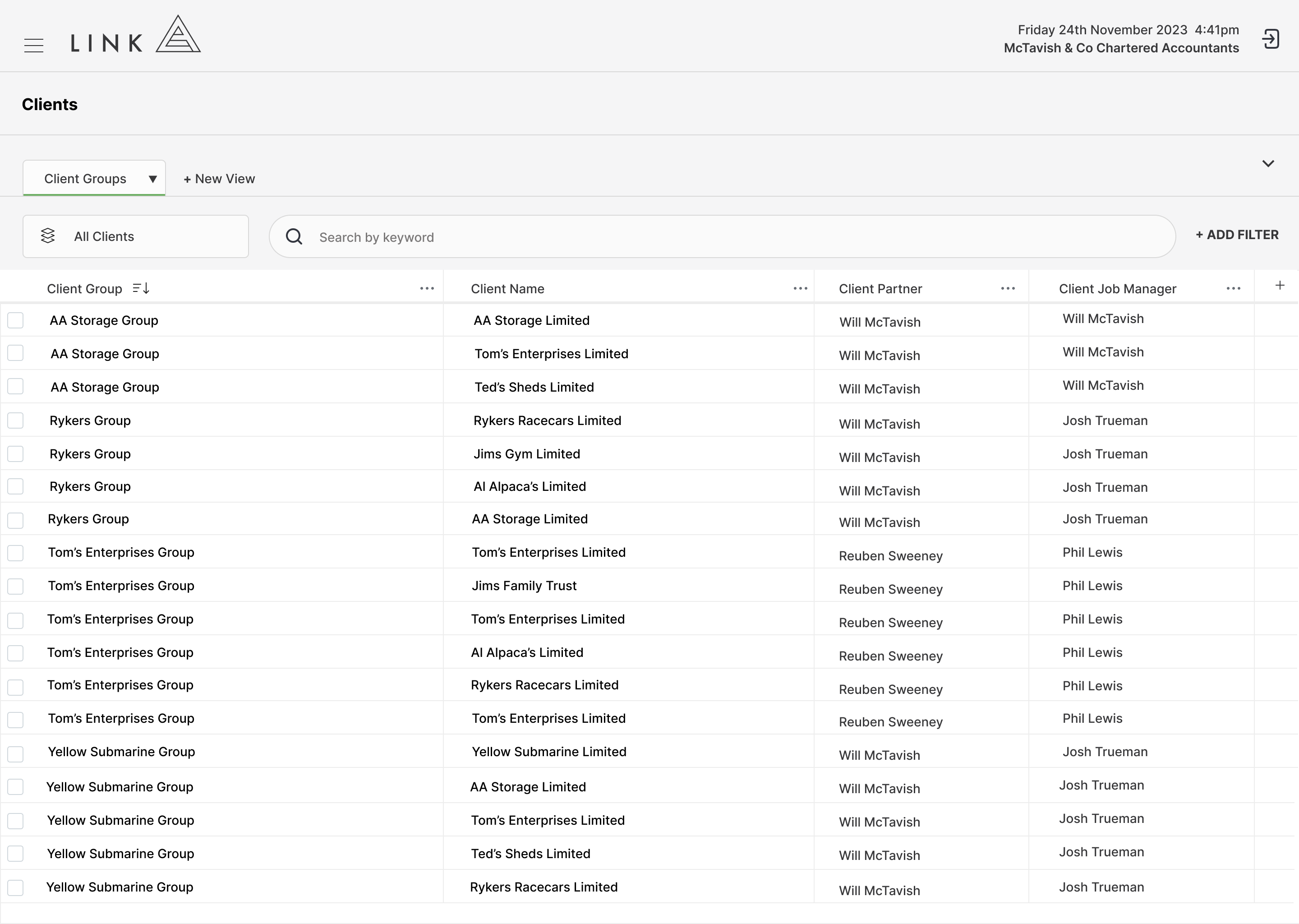 Client groups made easier