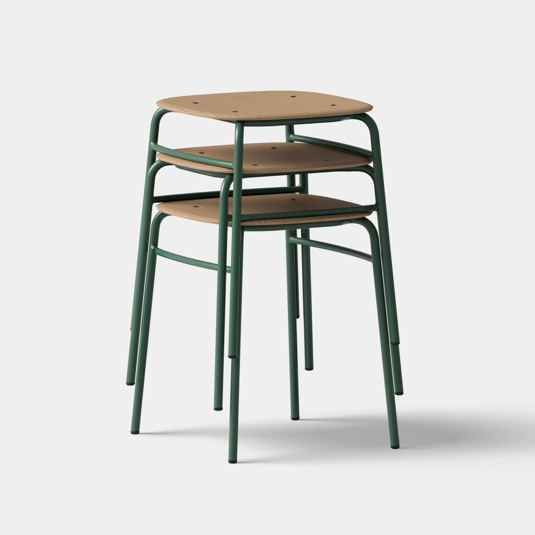 Mini Stool Stack Twist Wooden Stack Stool | De Vorm