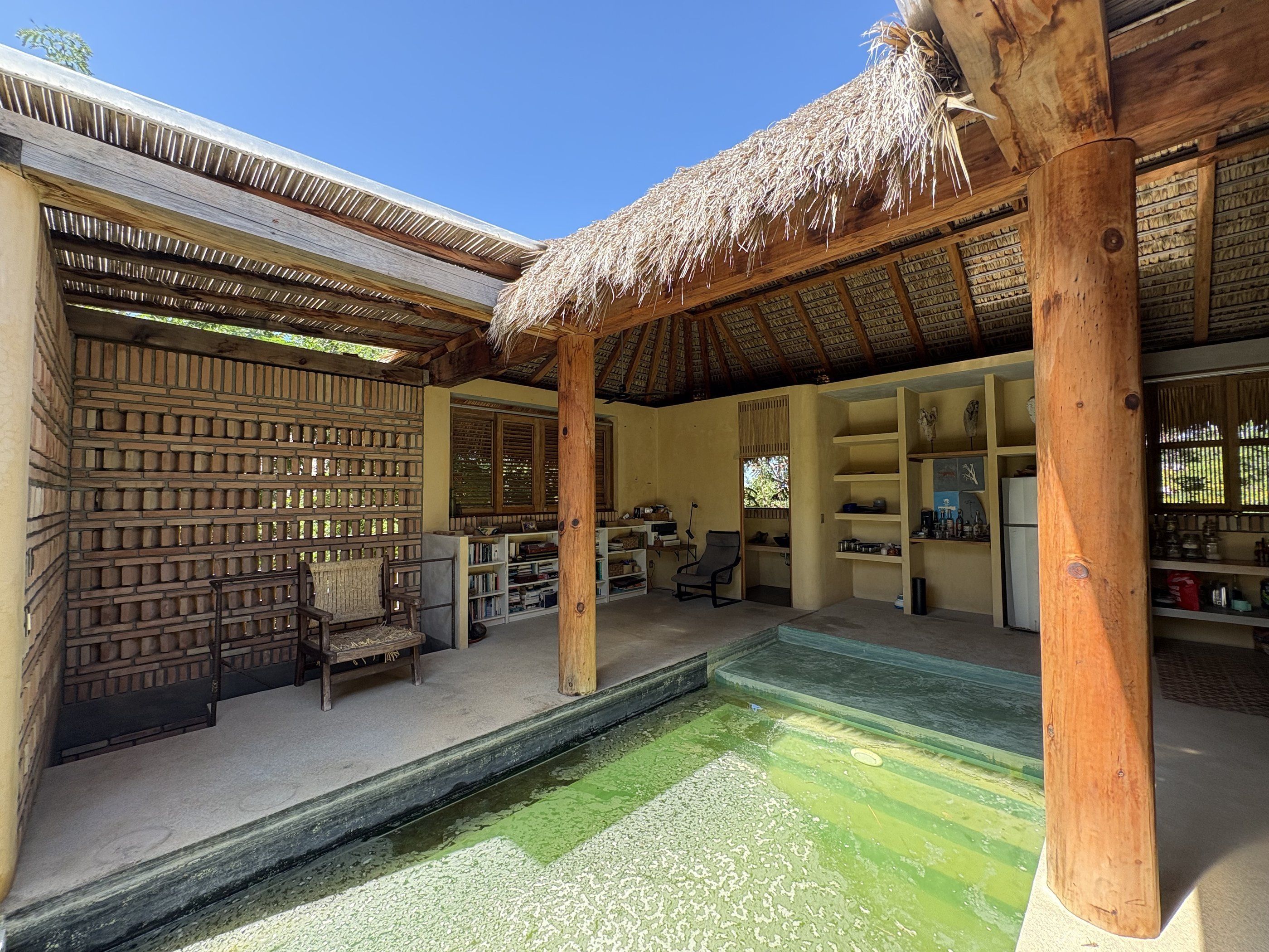 Bassin sous la terrasse à palapa, Casa S, La Barra de Colotepec